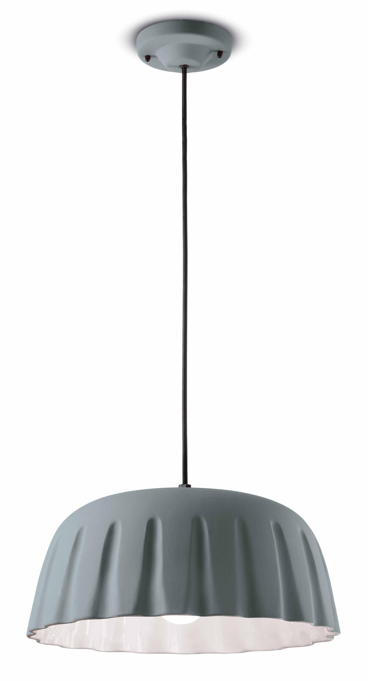 Závesná keramická lampa MADAME GRES šedá