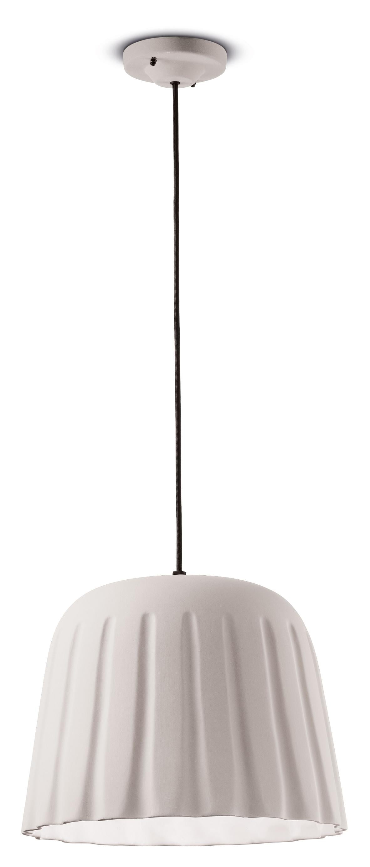 Závesná keramická lampa MADAME GRES biela