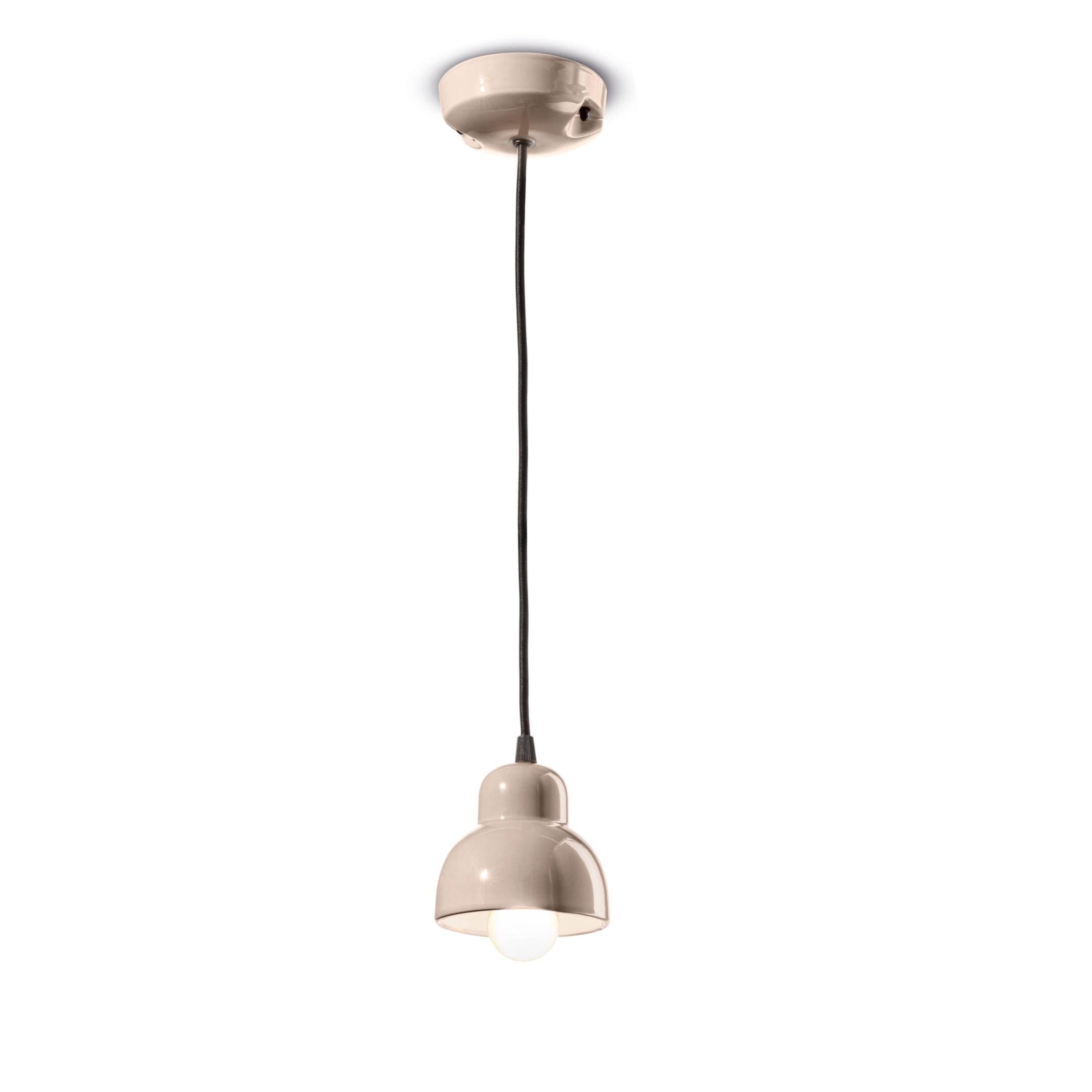Závesná keramická lampa BERIMBAU béžová