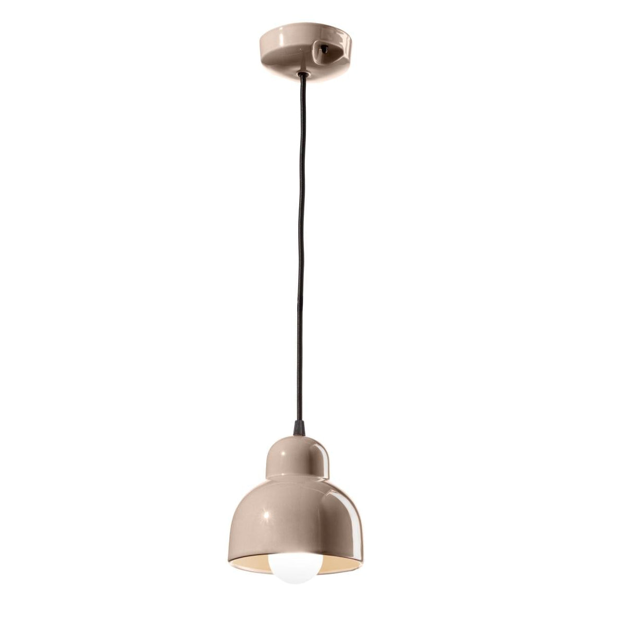 Závesná keramická lampa BERIMBAU béžová