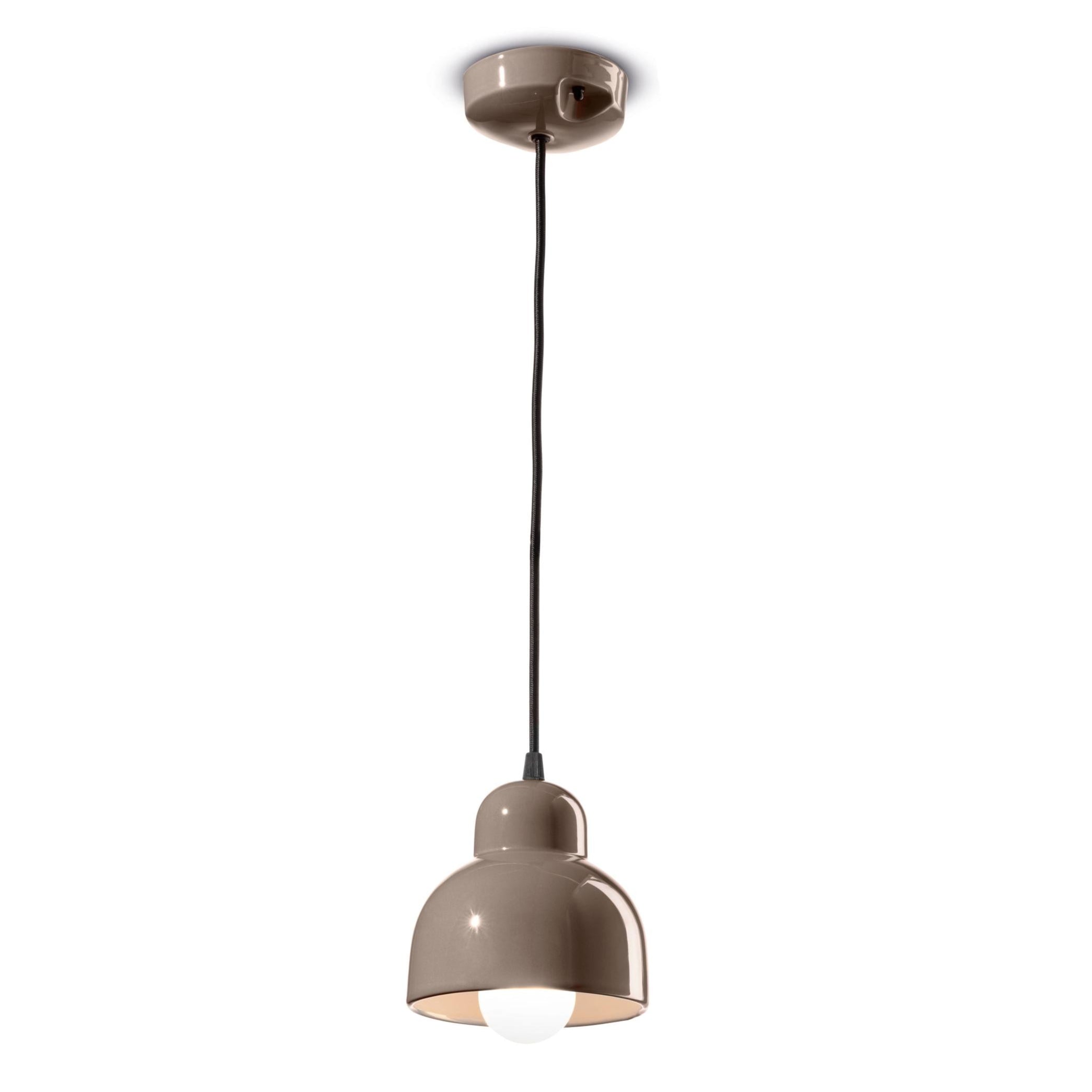Ceramic pendant lamp BERIMBAU mocha