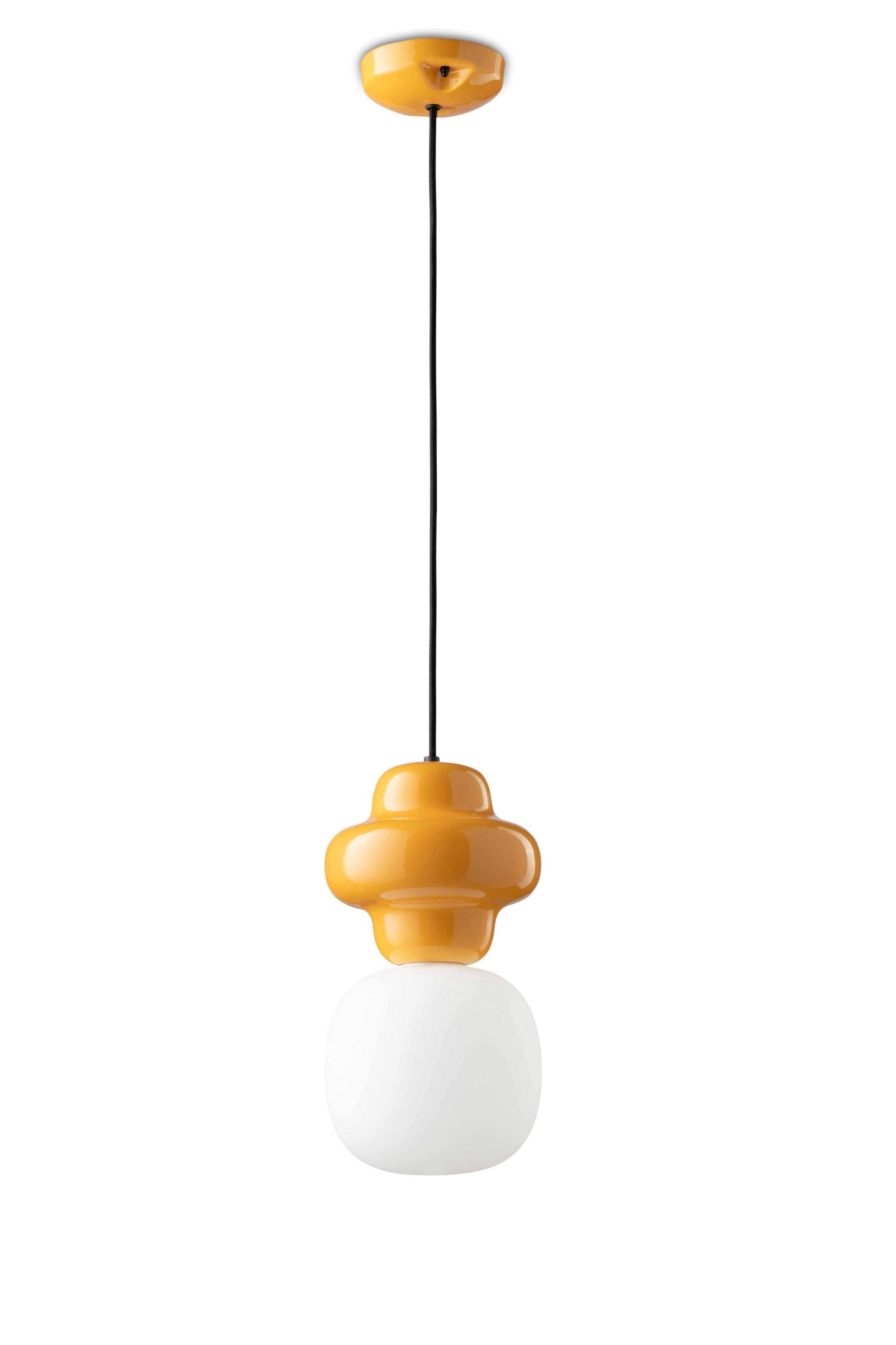 COPACABANA yellow ceramic pendant lamp