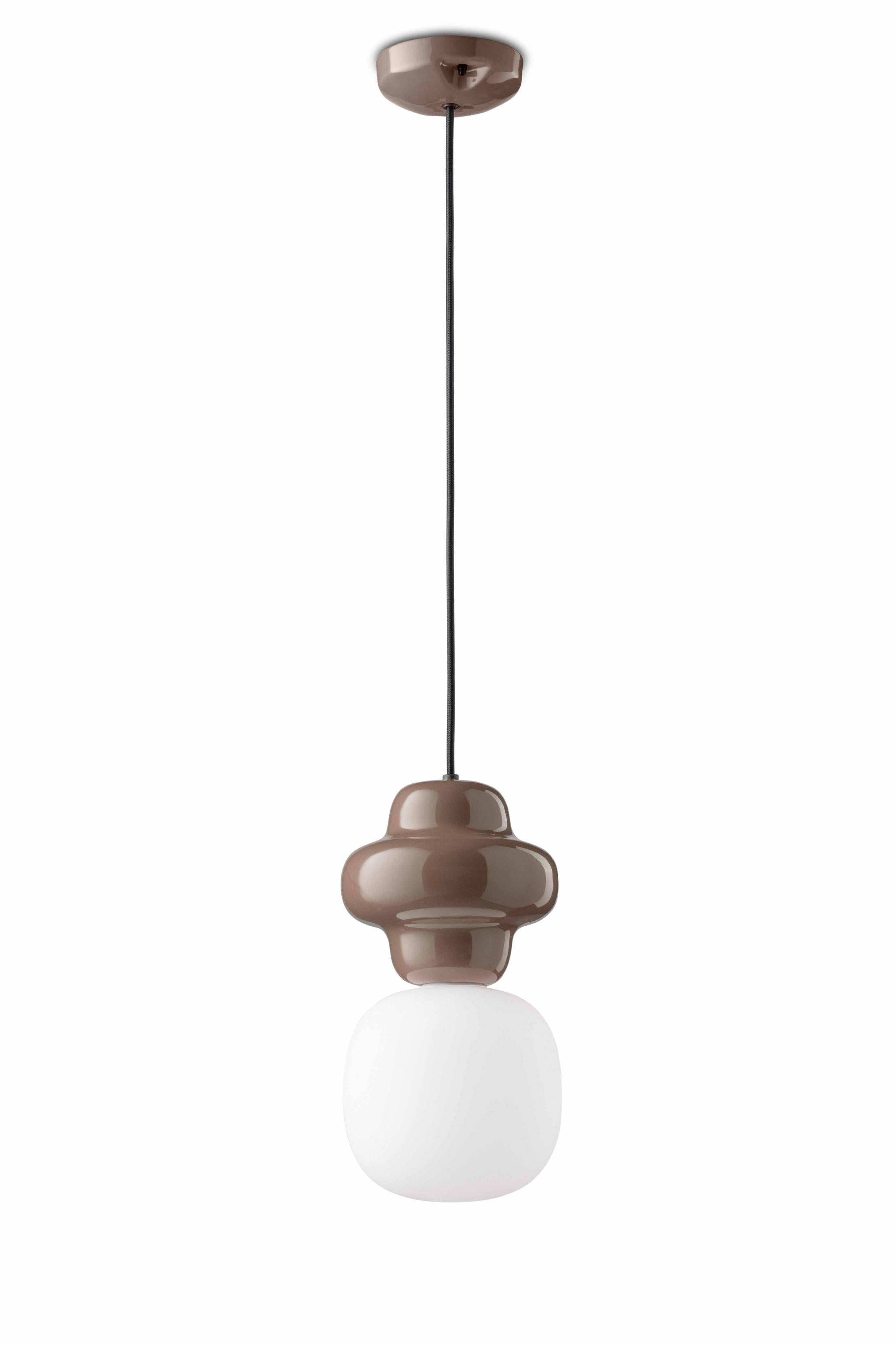 COPACABANA ceramic pendant lamp in mocha