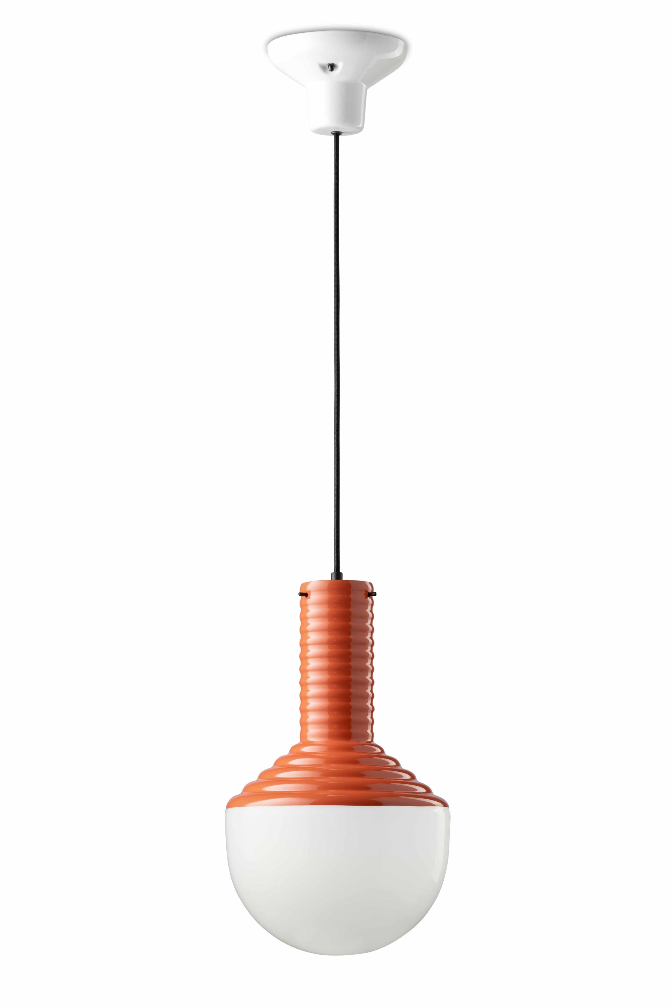 Závesná keramická lampa SELARÒN oranžová