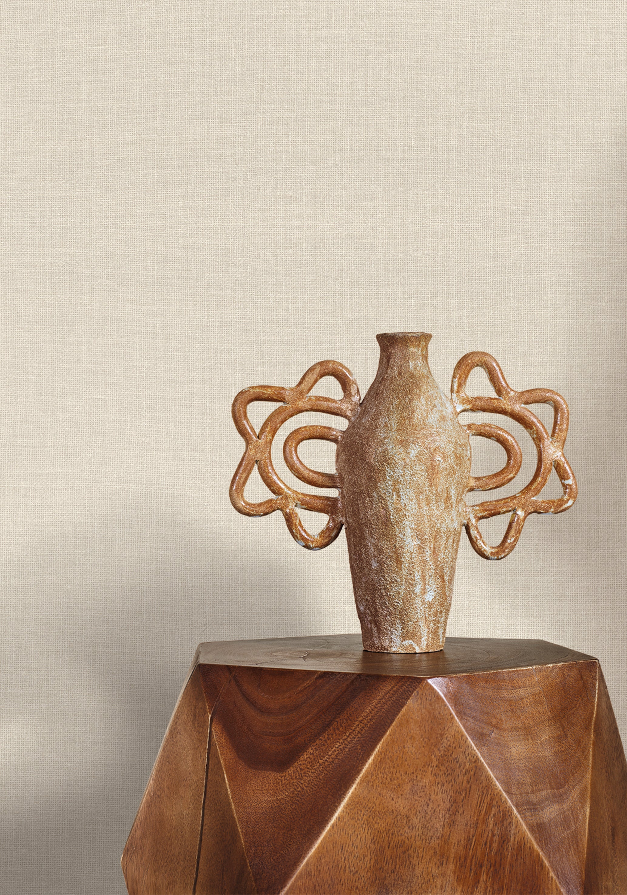 Tapeta so štruktúrou napodobňujúcou plátno LIENZO - IVOIRE slonová kosť