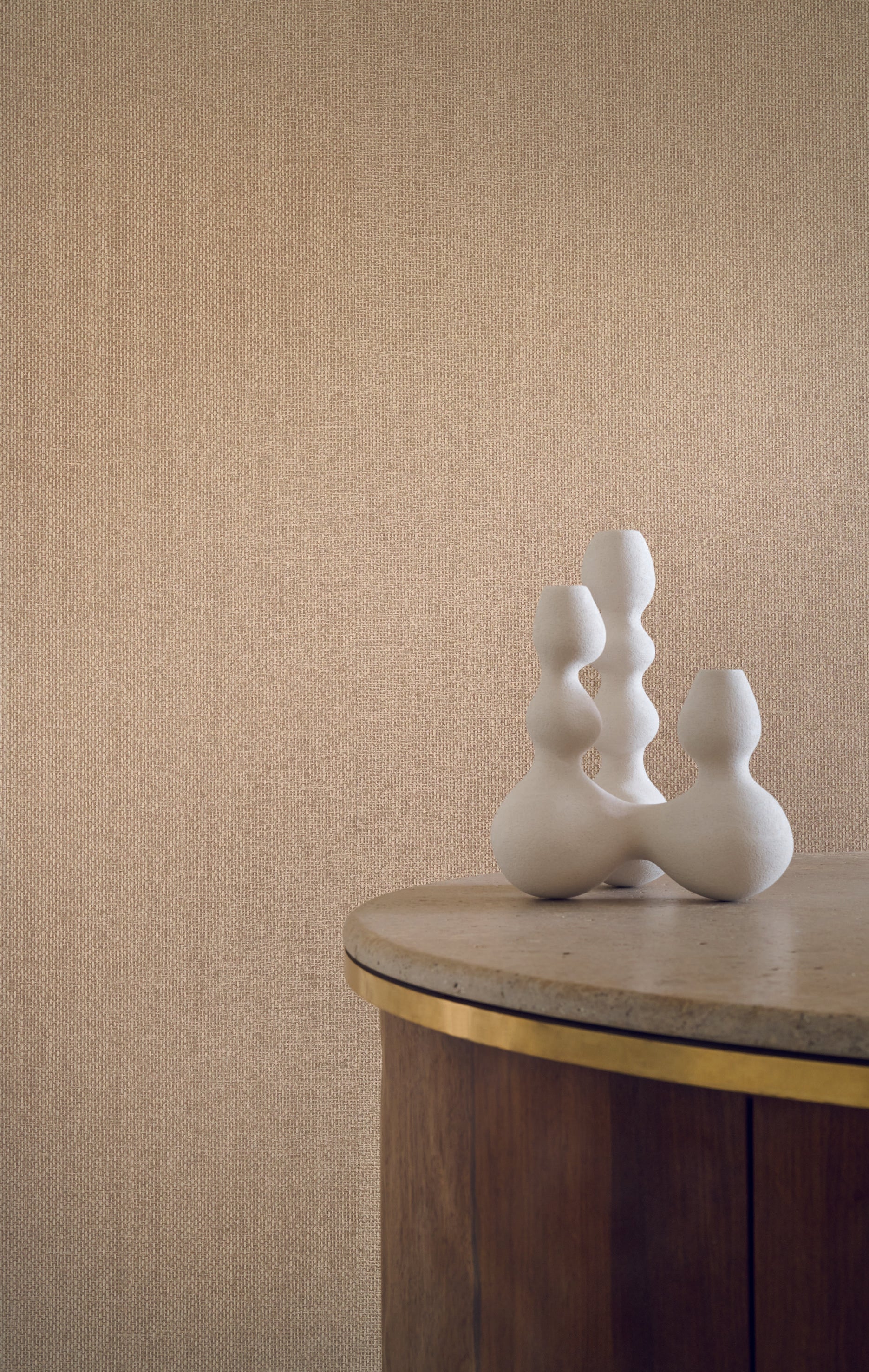 Štruktúrna tapeta napodobňujúca rafiový vzhľad VANNORA - CÉLADON zelenošedá