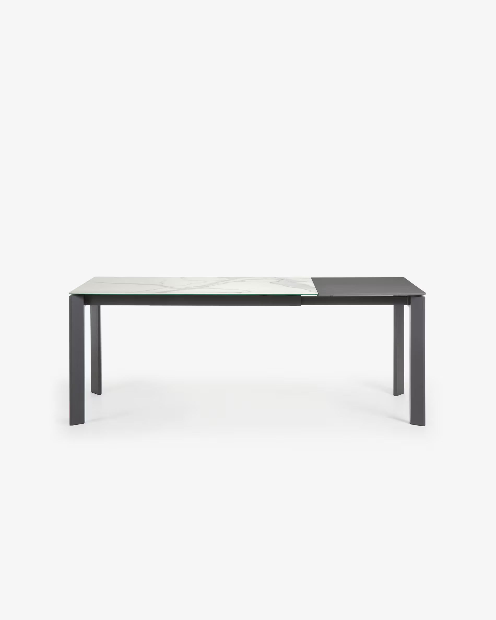 AXIS porcelain extendable table with a gray base