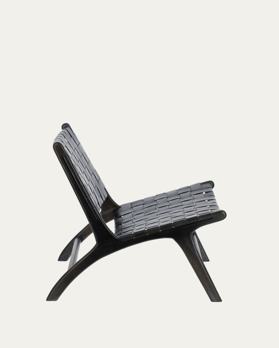 Fotel CALIXTA čierna koža