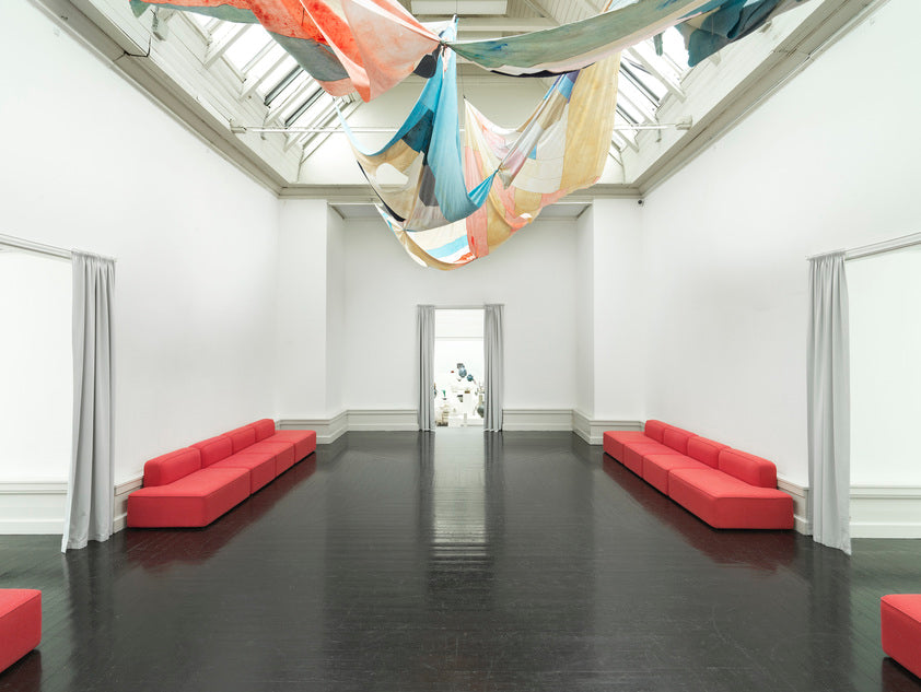 3-person modular sofa open right-sided upholstered ropes