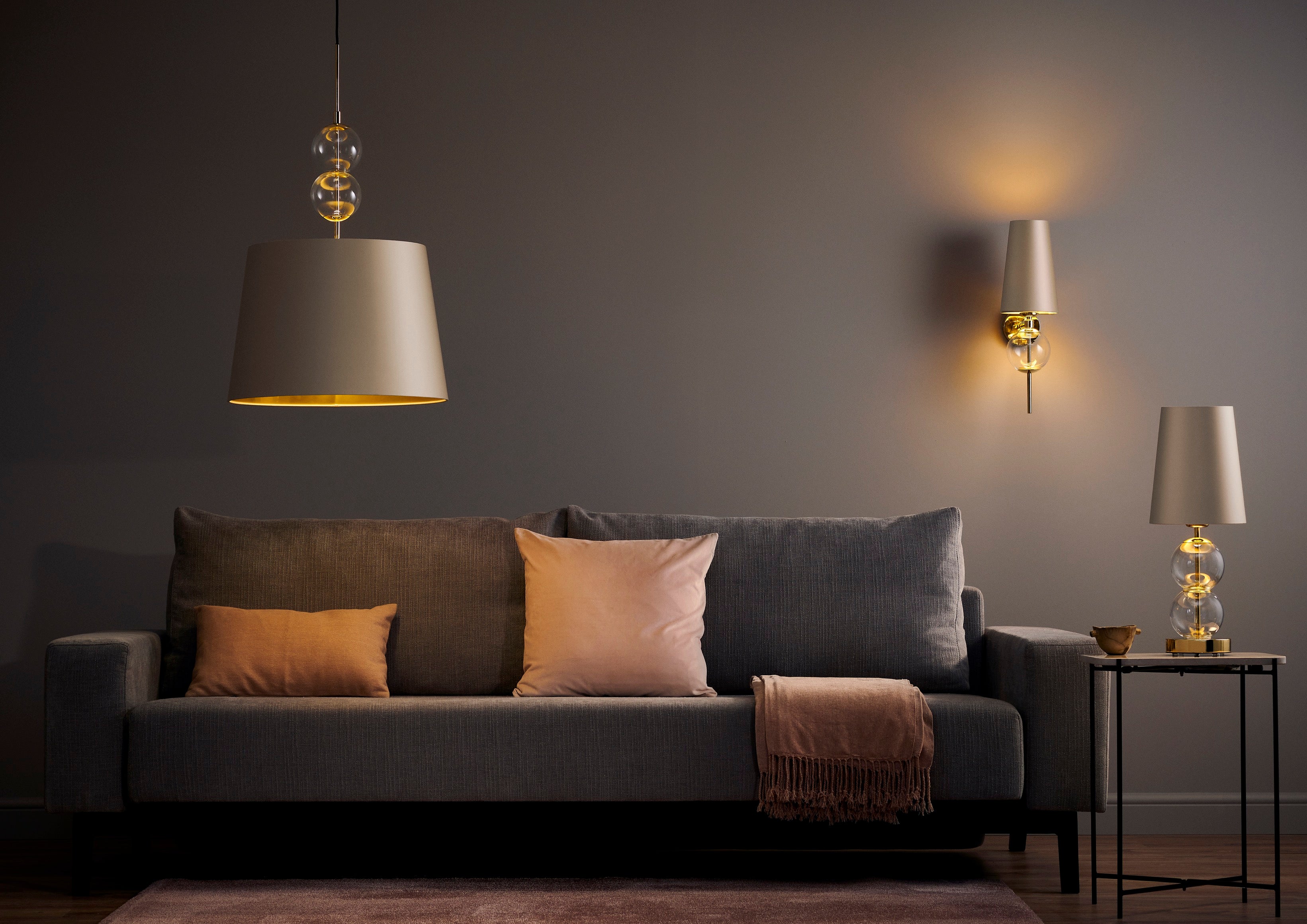 Závesná lampa COCO šampanské