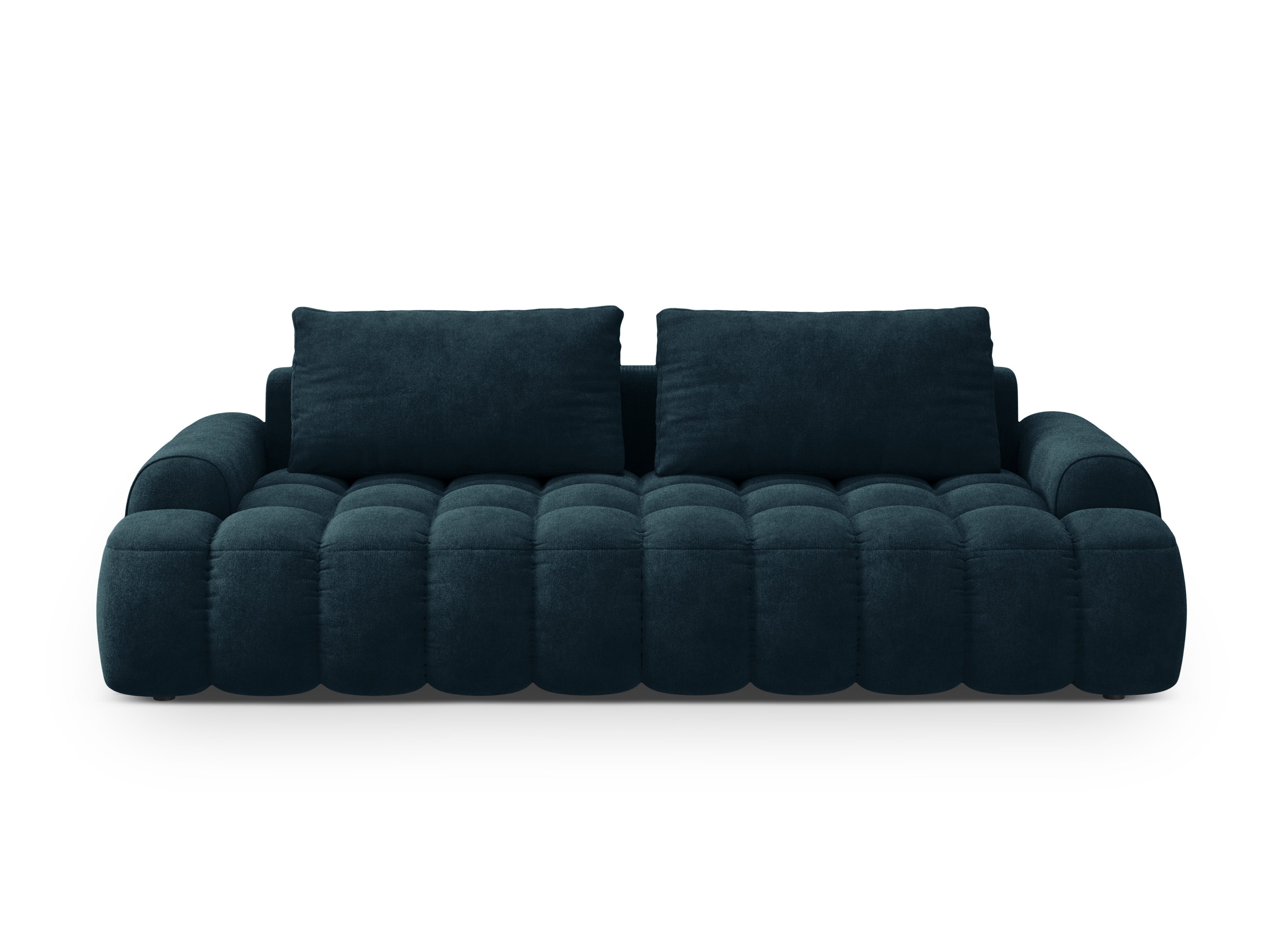 Sofa z aksamitom s funkciou spania pre 4 osoby LINZ petrol