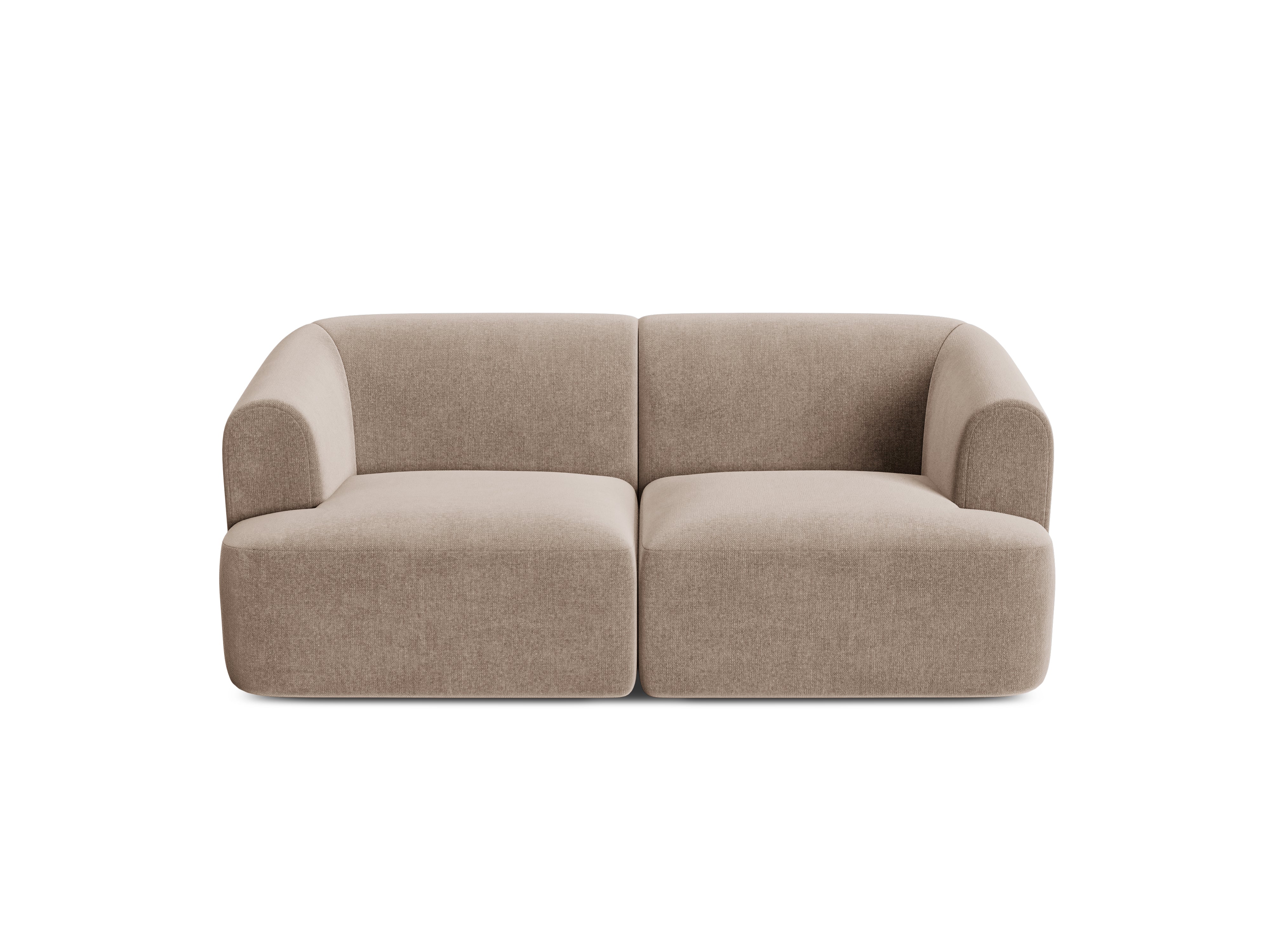 Velvet 2-Seater Sofa CAMPI Dark Beige