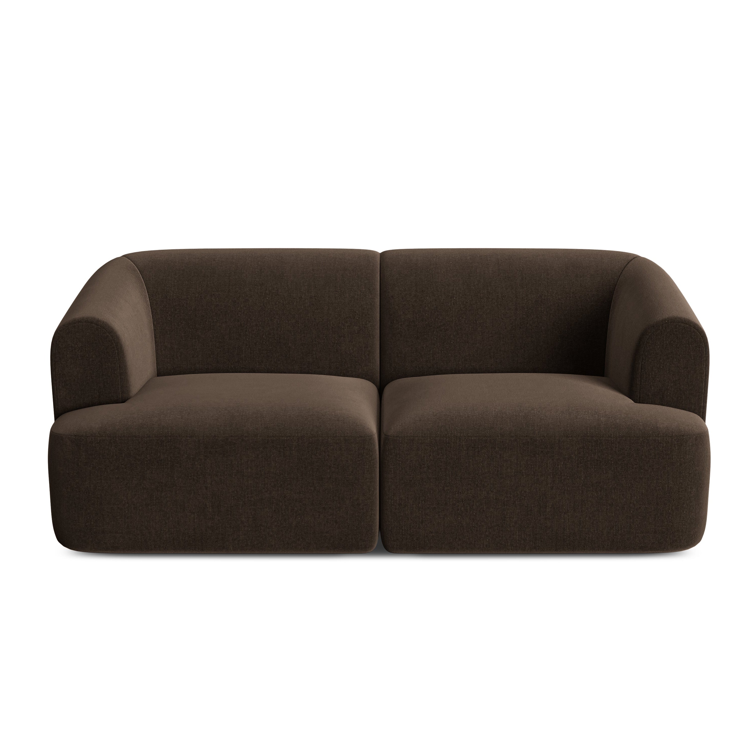 Chocolate 2-Seater Velvet Sofa CAMPI
