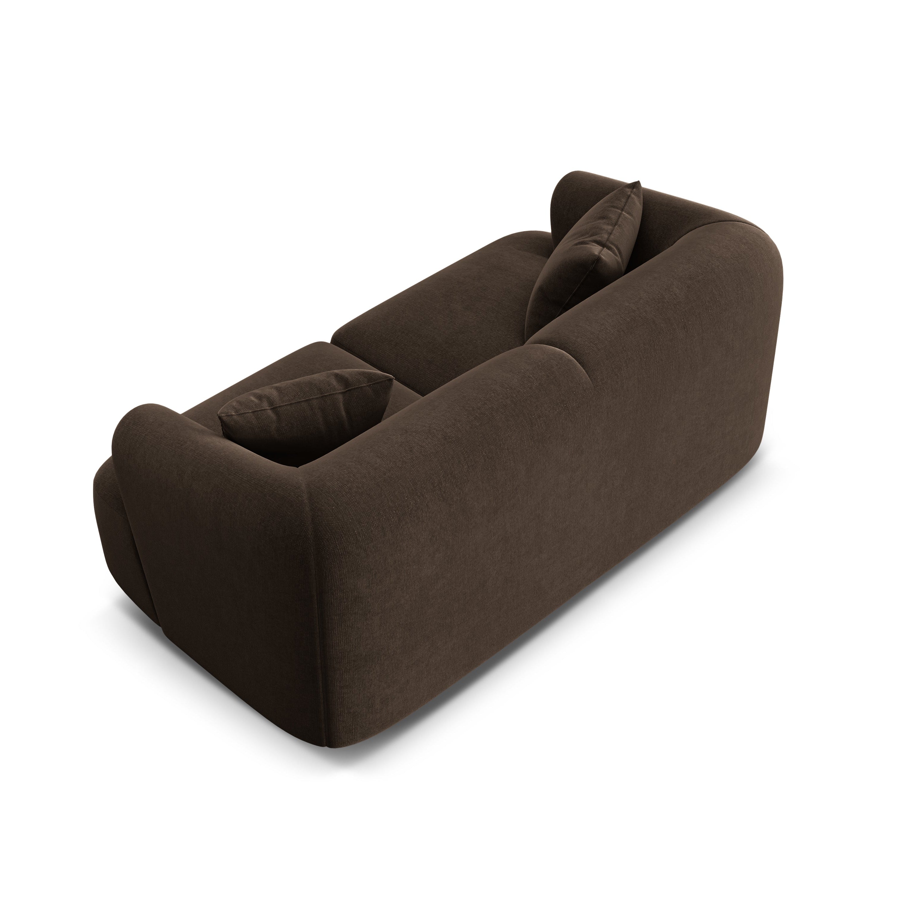 Chocolate 2-Seater Velvet Sofa CAMPI
