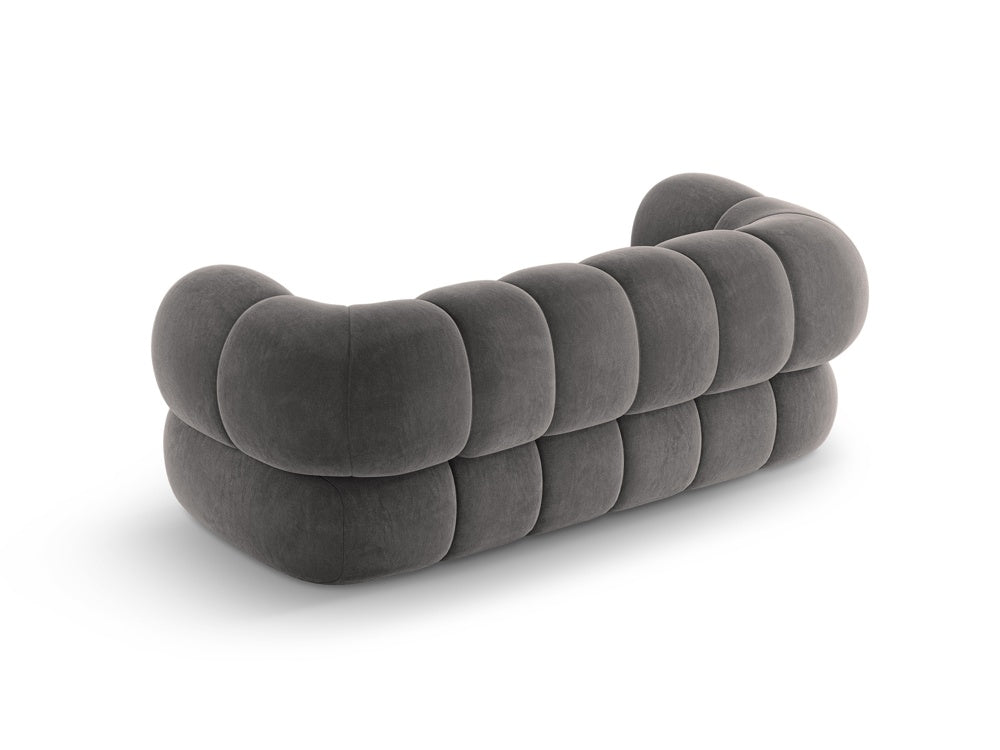 Sofa 2-osobowa aksamitna KOGE ciemnoszary