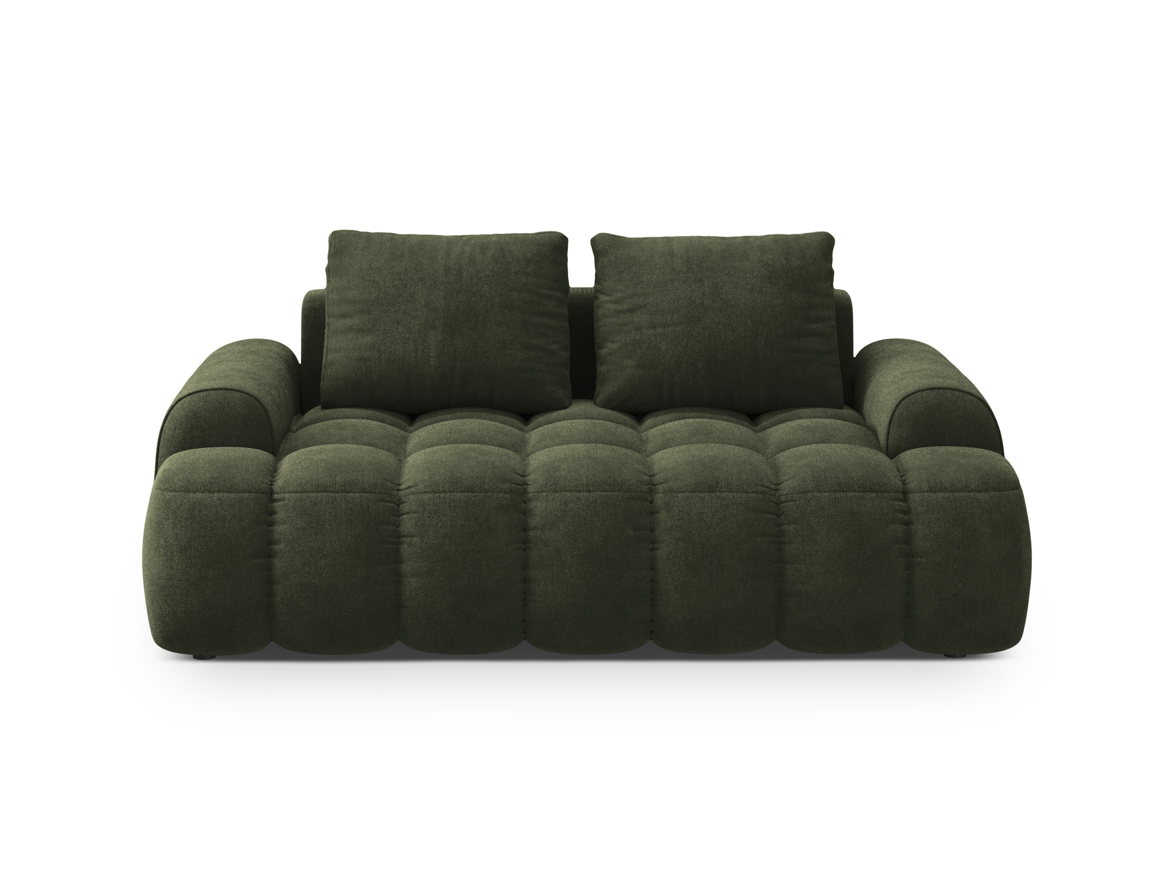 Sofa z jemného velúru pre 2 osoby LINZ zelená