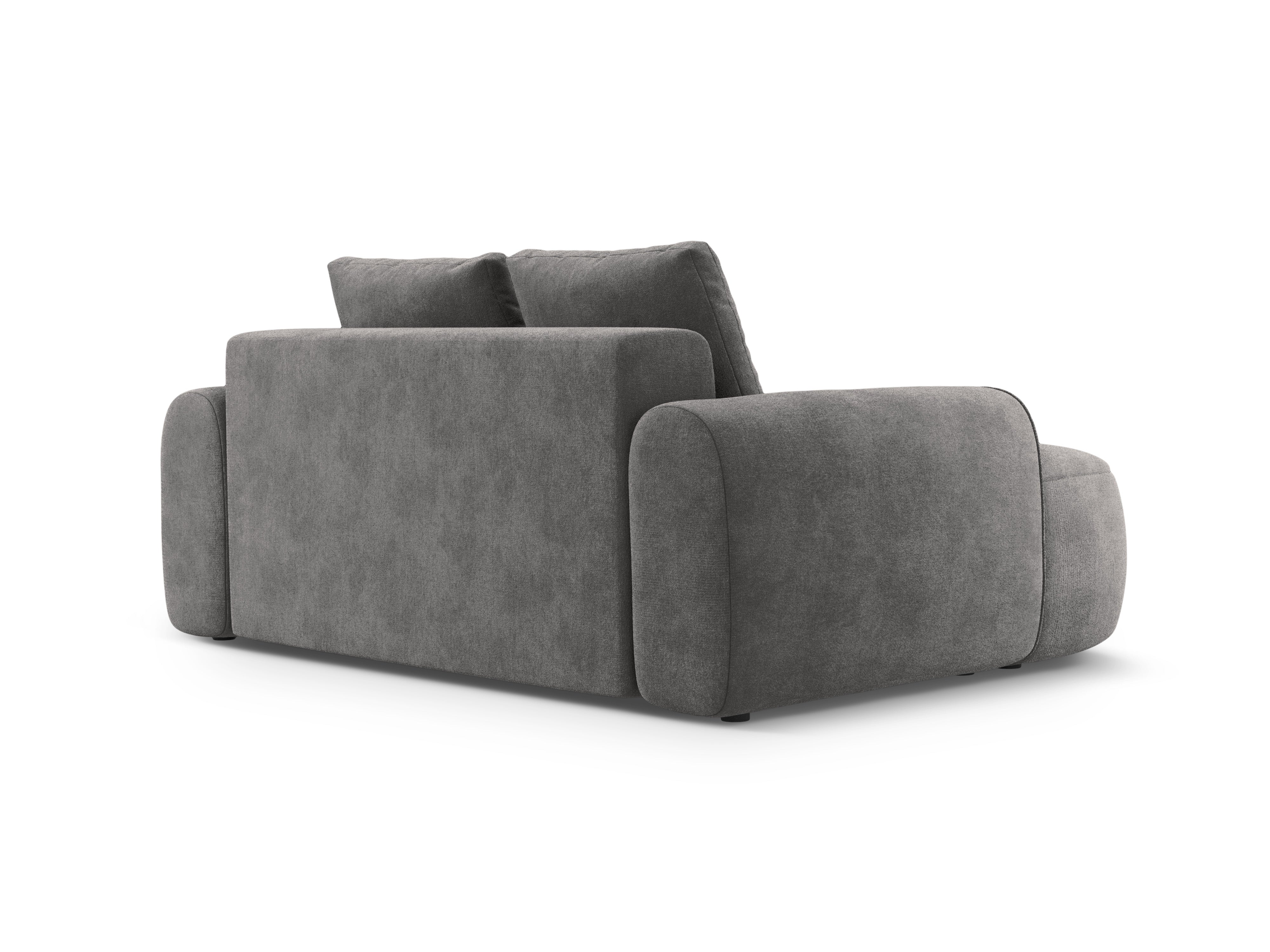 Sofa z jemného velúru 2-miestna LINZ tmavosivá