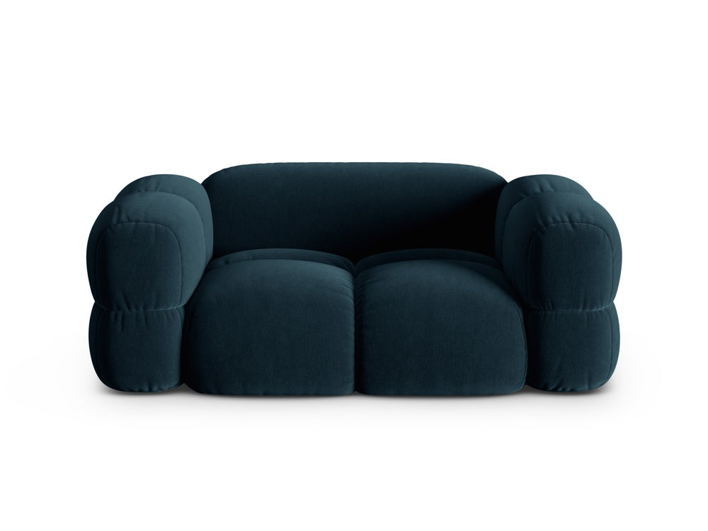 2-seater velvet sofa LORETTO petrol