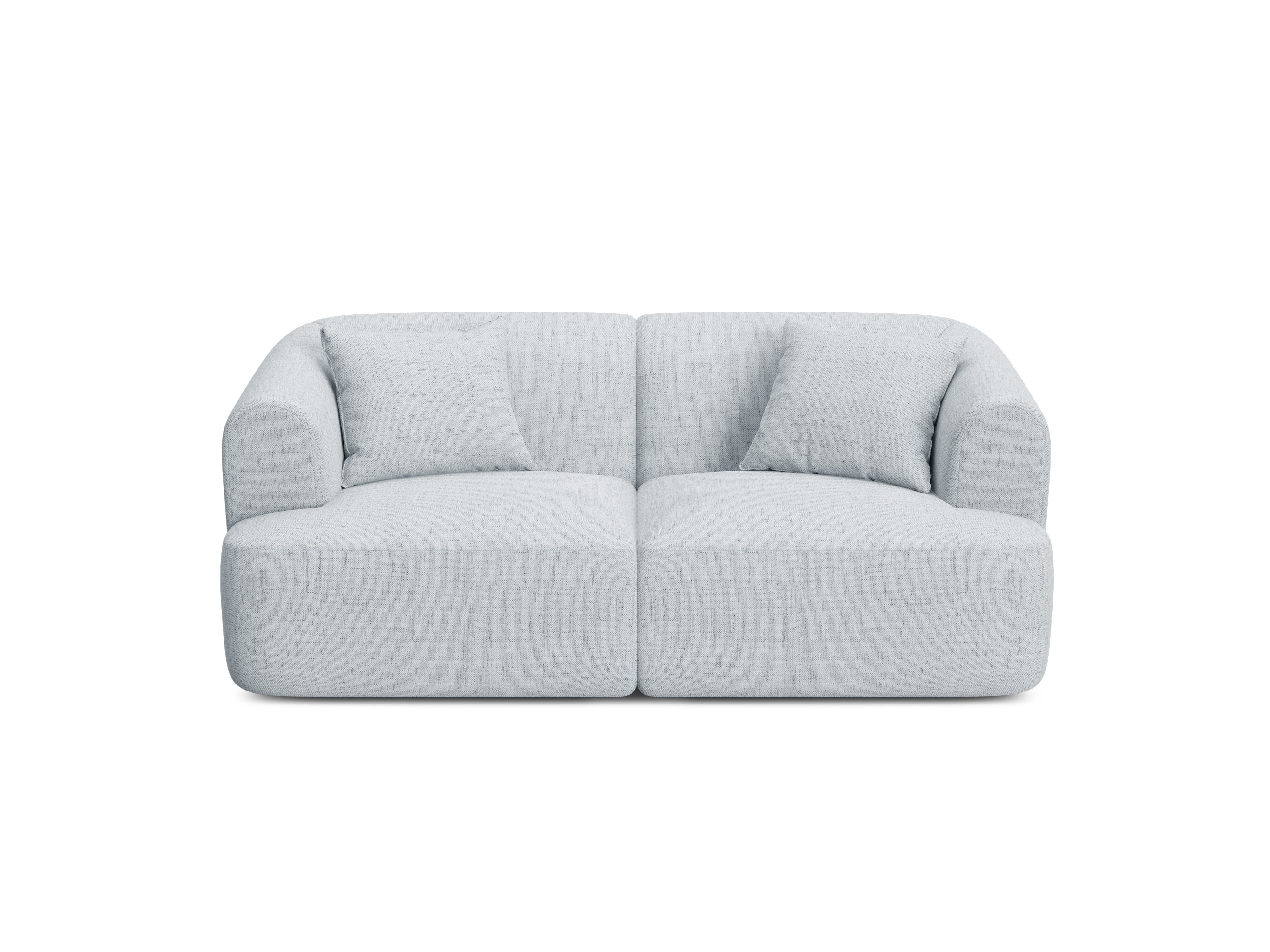 2-seater Sofa CAMPI light gray chenille