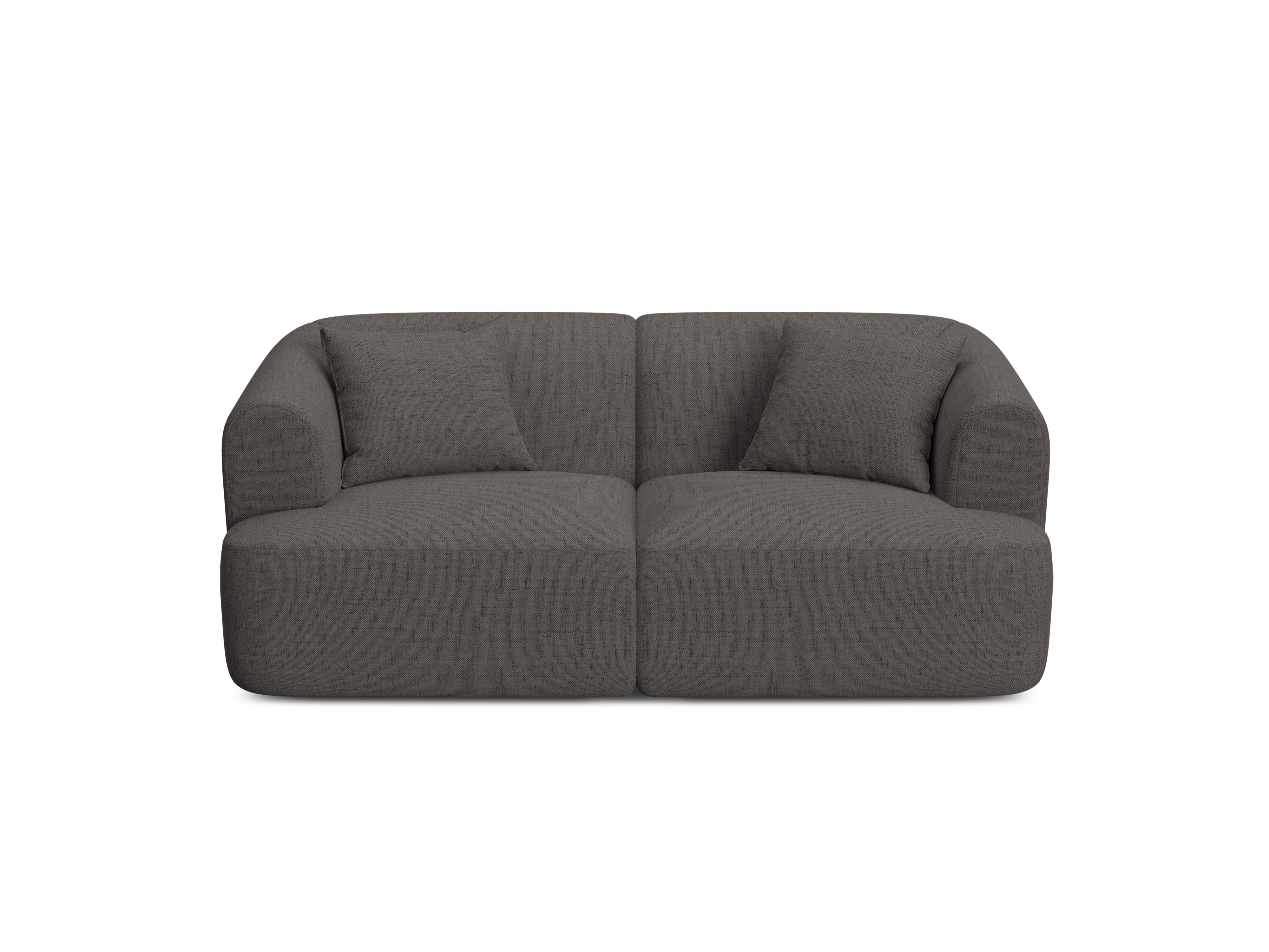 2-seater Sofa CAMPI gray chenille