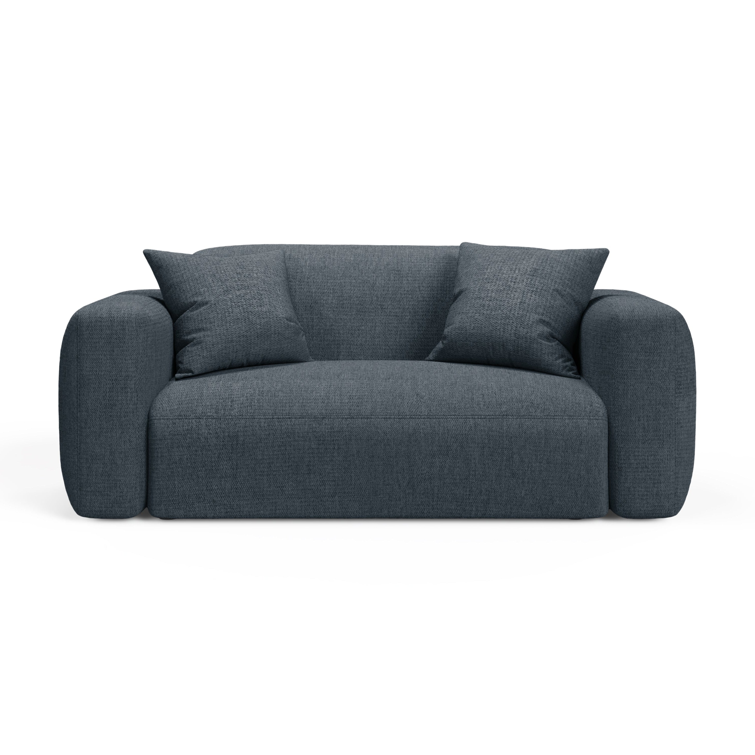 2-seater Sofa STRINO blue chenille