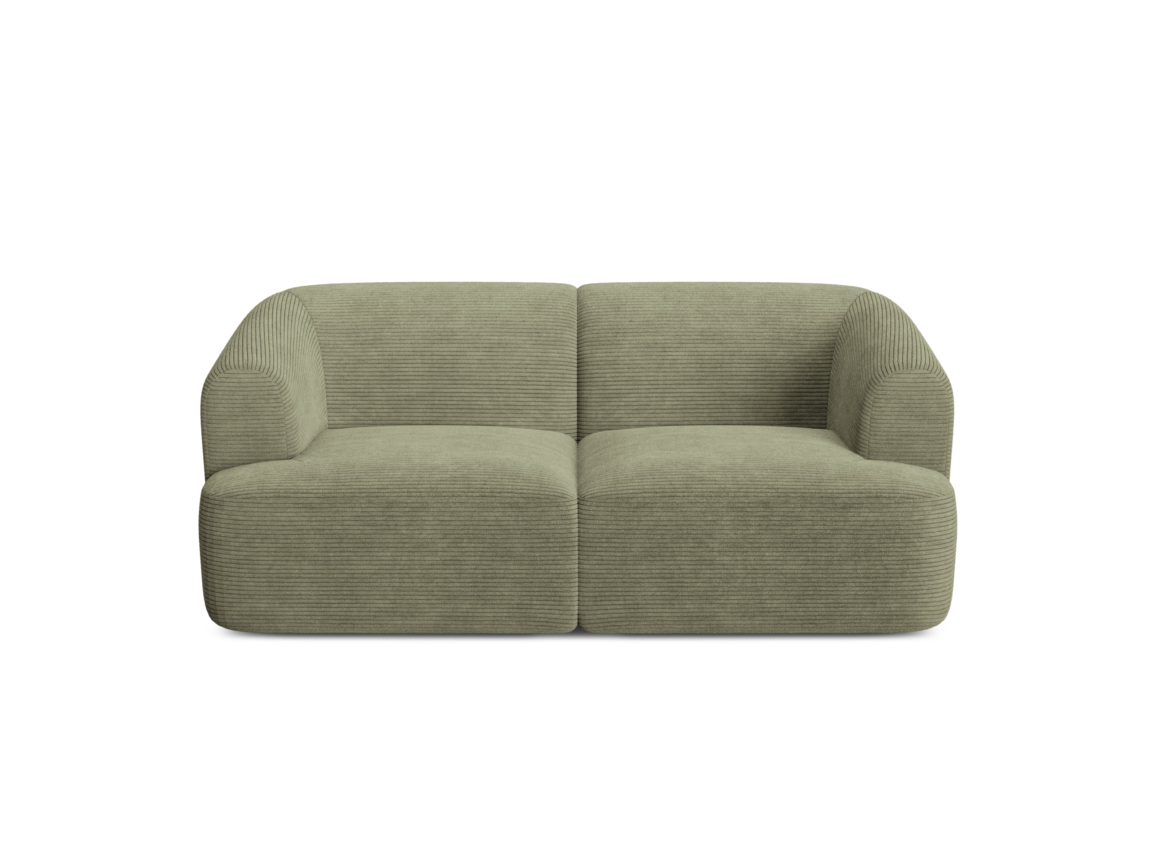 2-seater Sofa CAMPI green corduroy