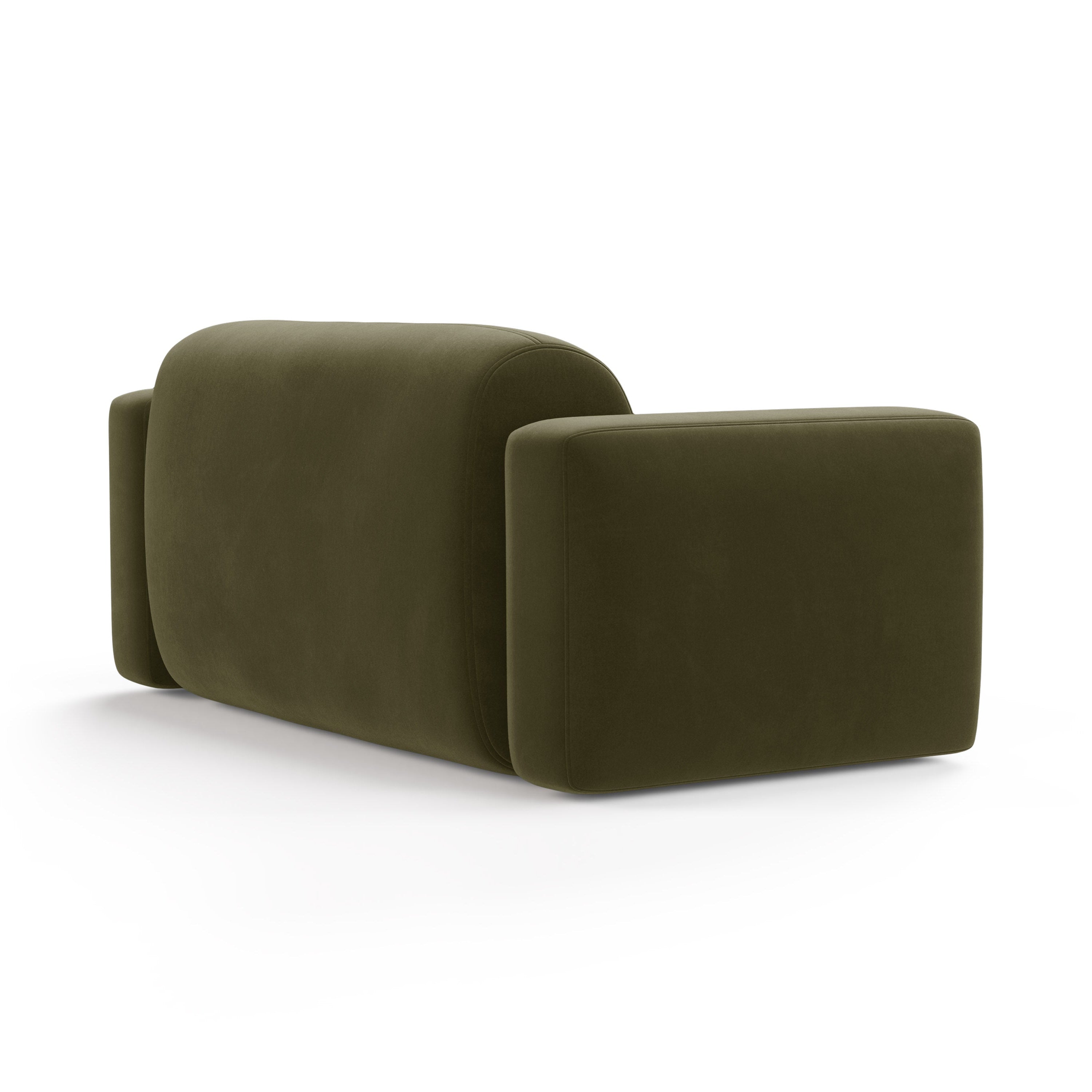 Sofa z jemného velúru pre 2 osoby STRINO zelená