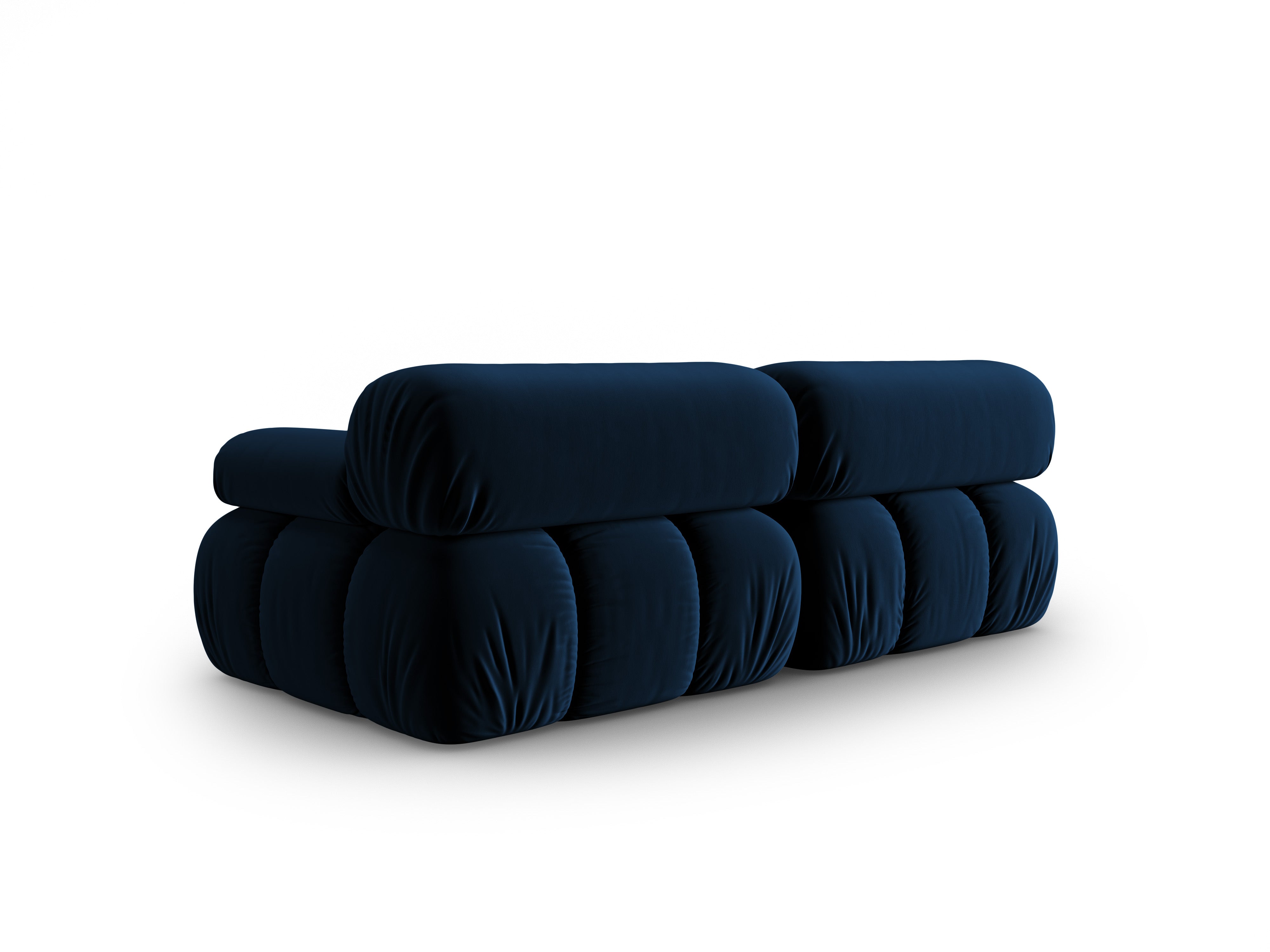 Sofa z jemného sametu 2-osobová CORTINA kráľovská modrá