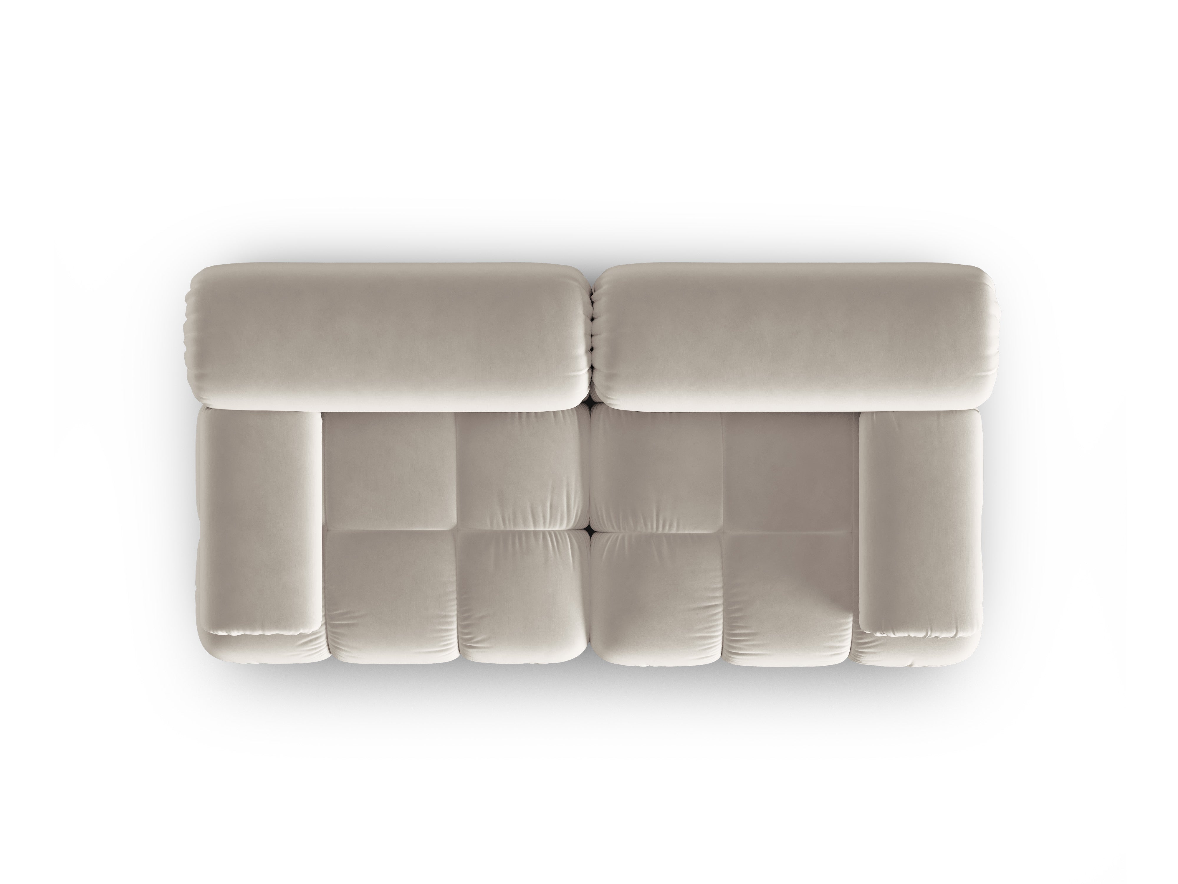 Sofa zamatová 2-osobová CORTINA béžová