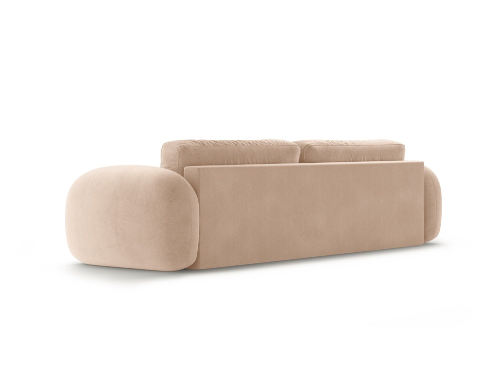 Velvet sofa with sleeping function for 3 people TONALE beige