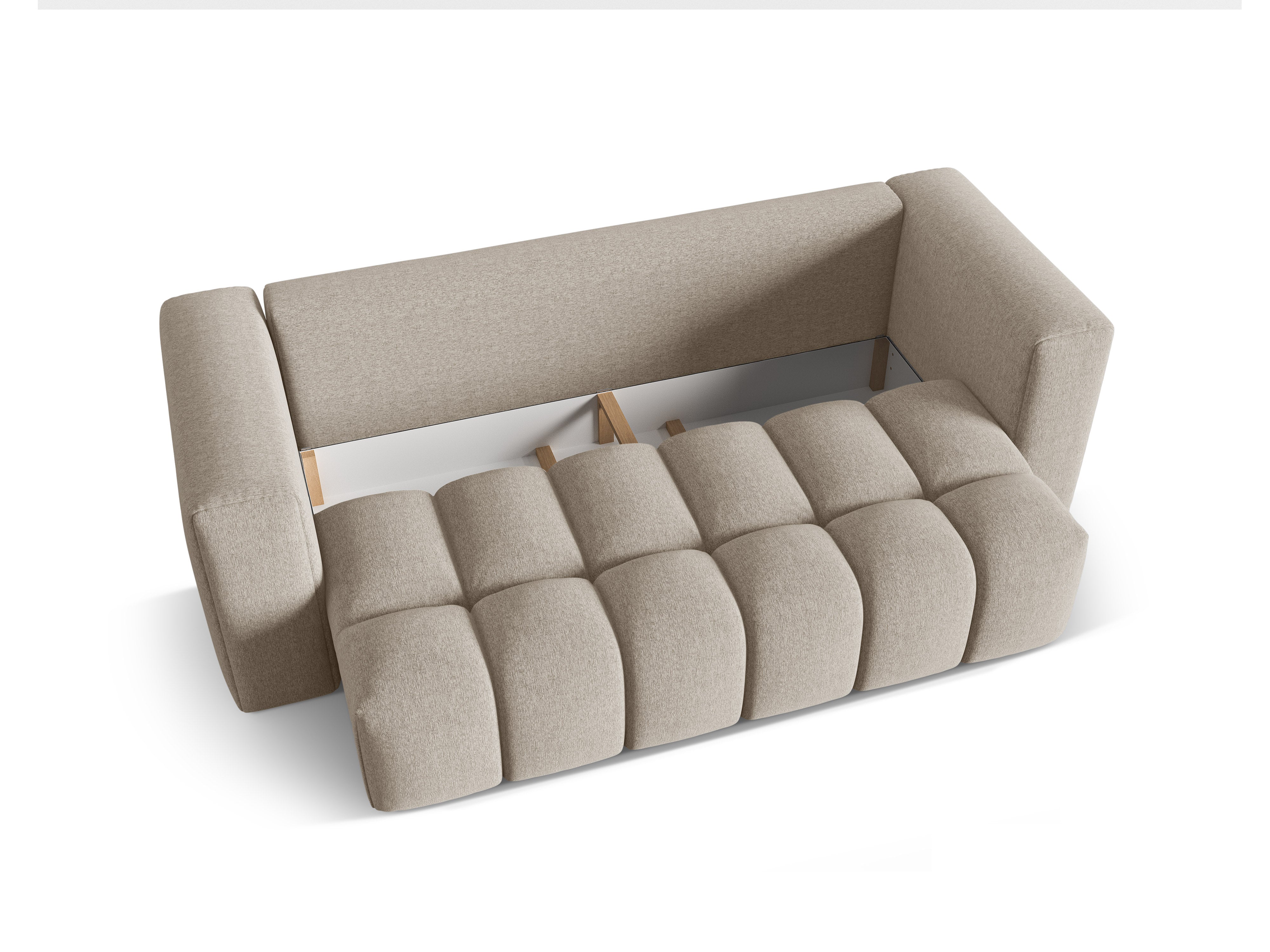 3-Seater Sofa with Sleeping Function VERONA Sand