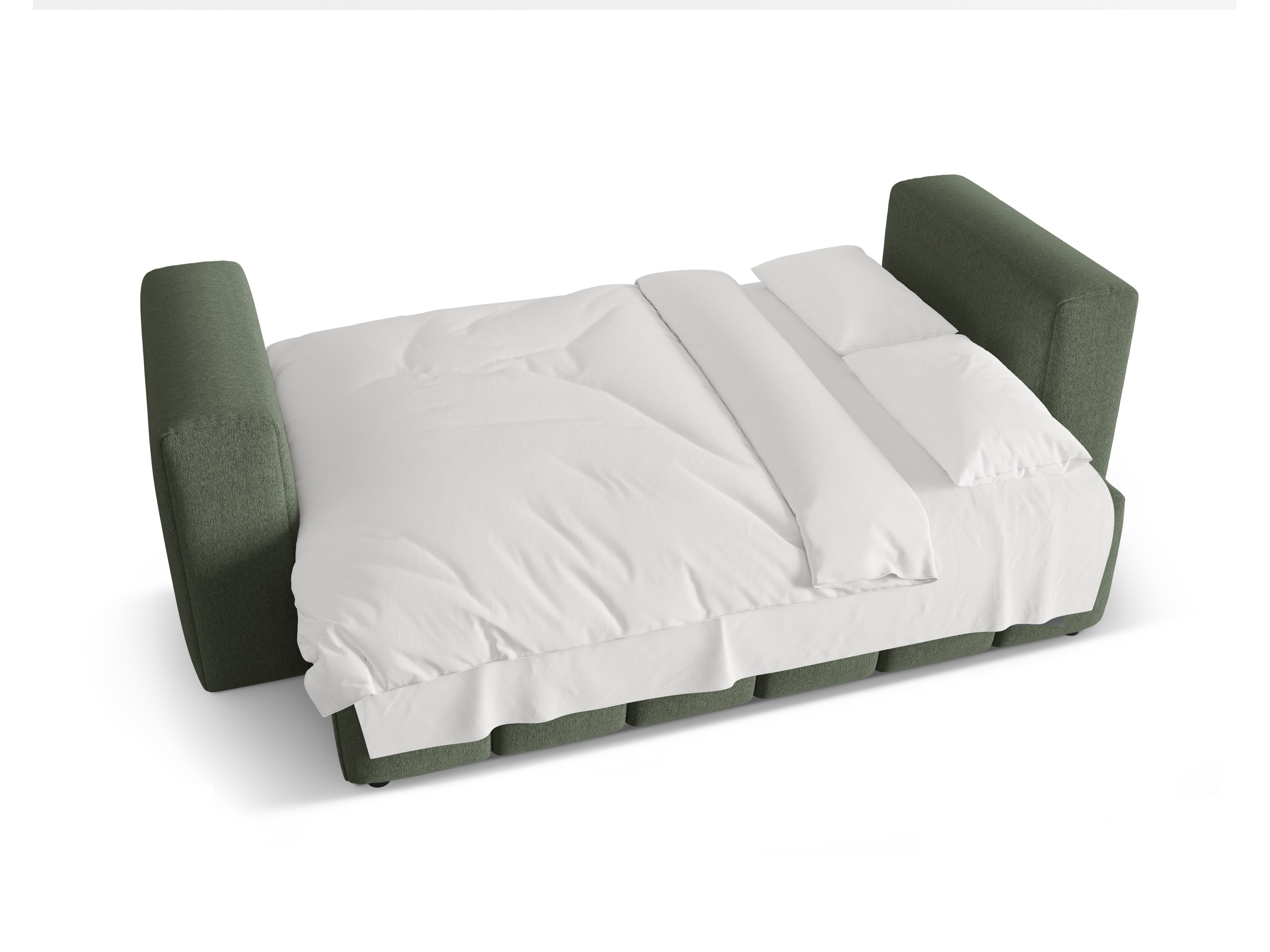 Sofa pre 3 osoby s funkciou spania VERONA olivová