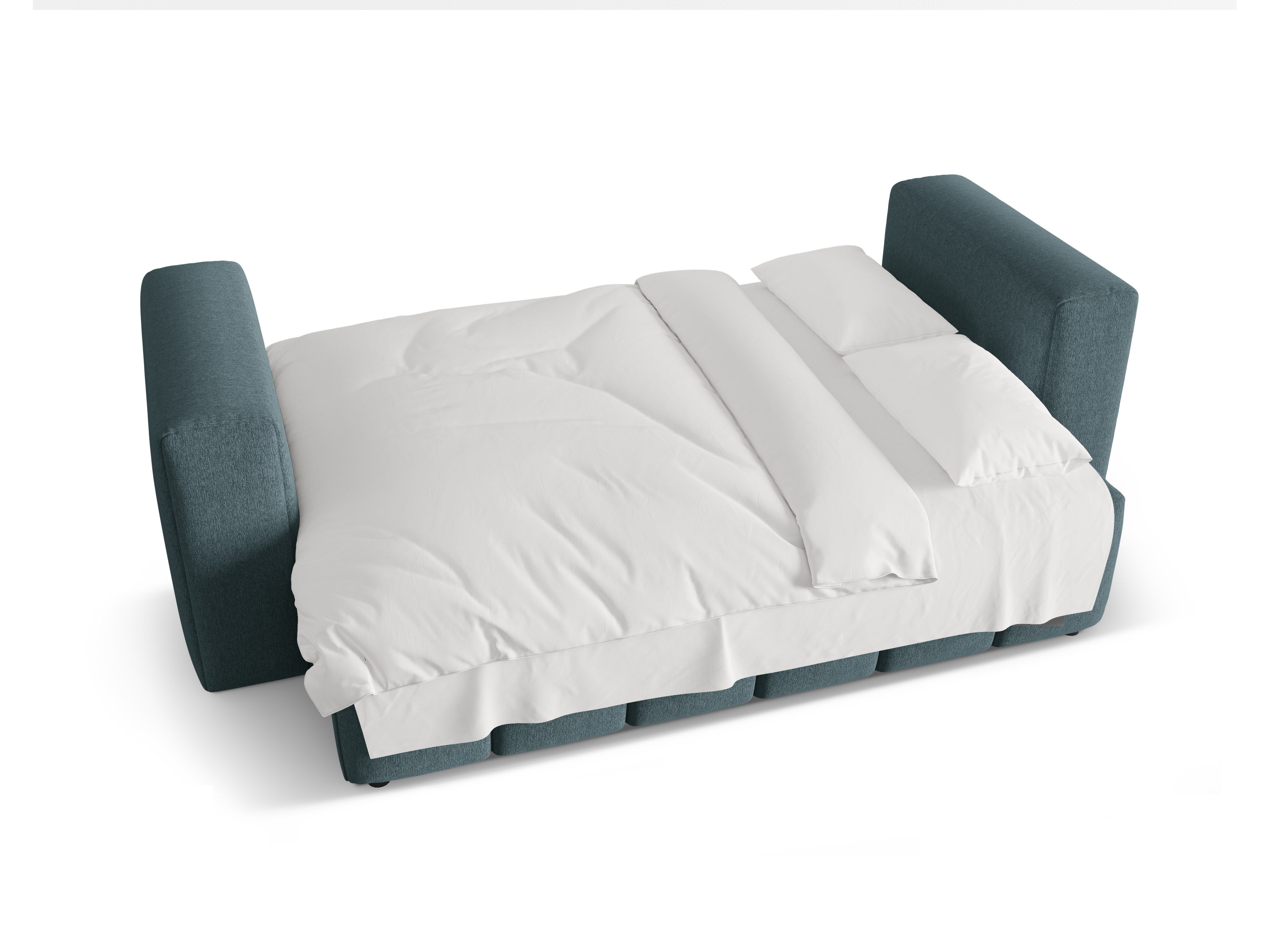 Sofa pre 3 osoby s funkciou spania VERONA svetlomodrá