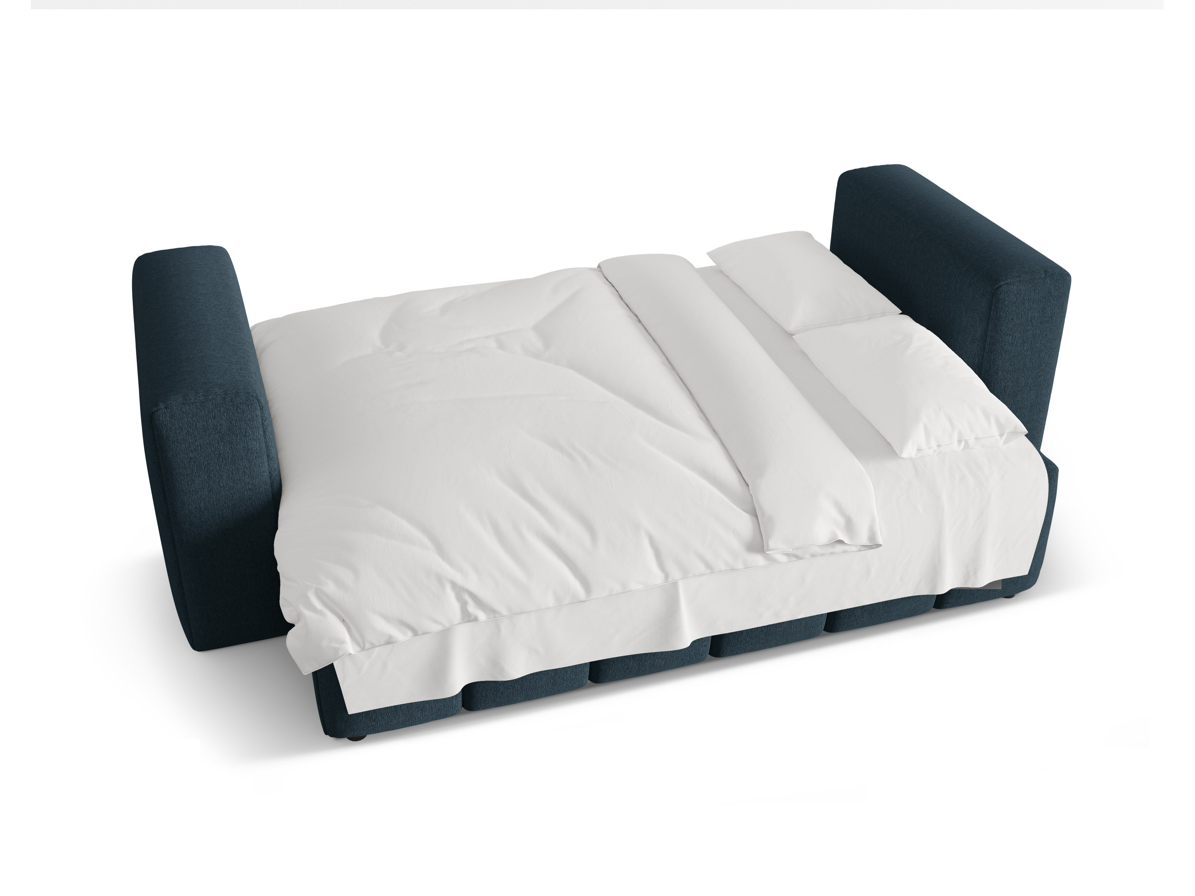 Sofa pre 3 osoby s funkciou spania VERONA tmavomodrá