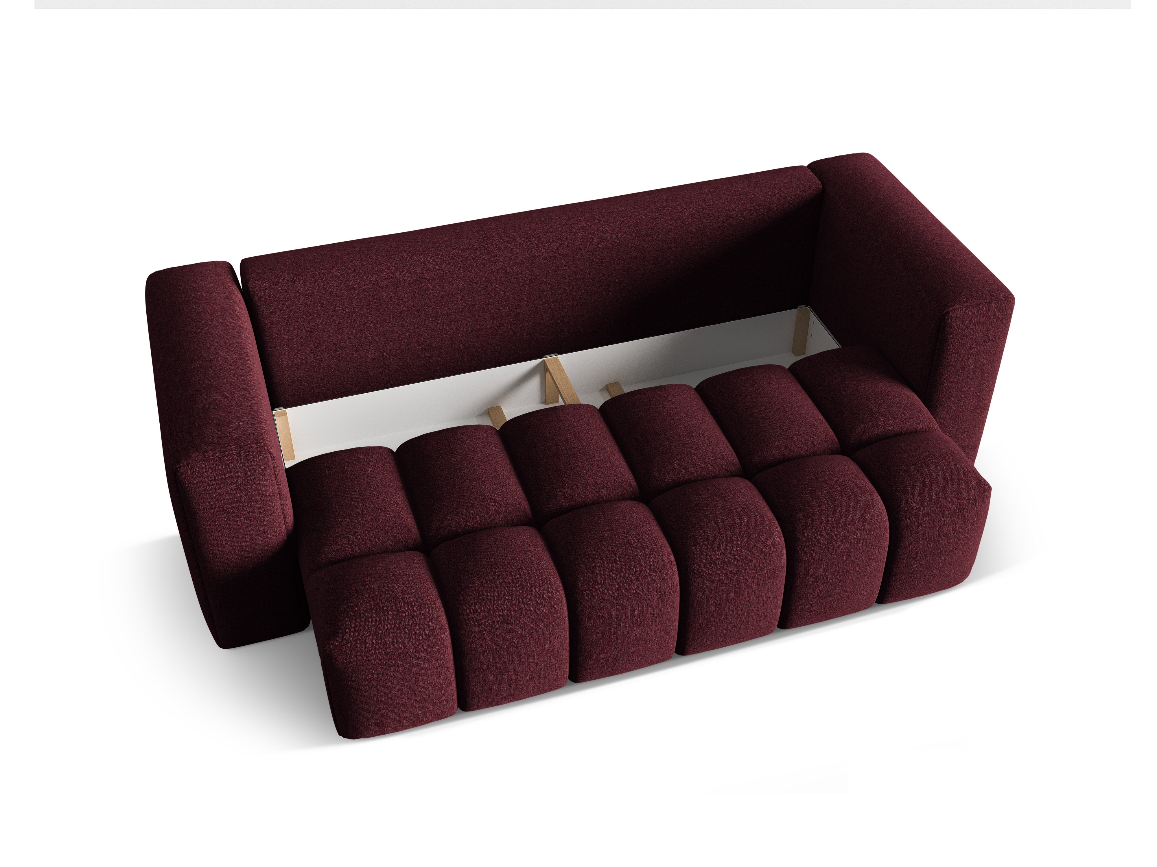 Sofa pre 3 osoby s funkciou spania VERONA burgundská