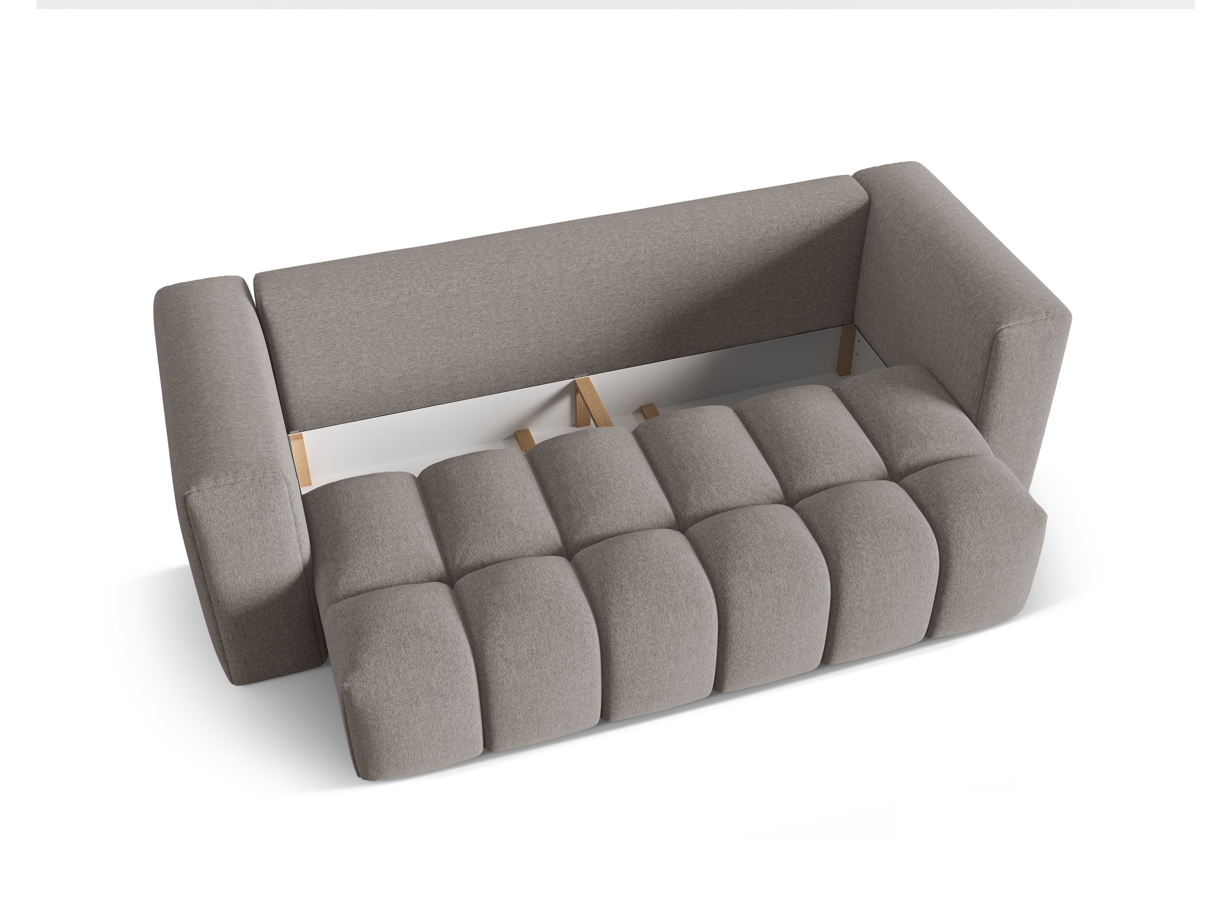 Sofa pre 3 osoby s funkciou spania VERONA teplá šedá