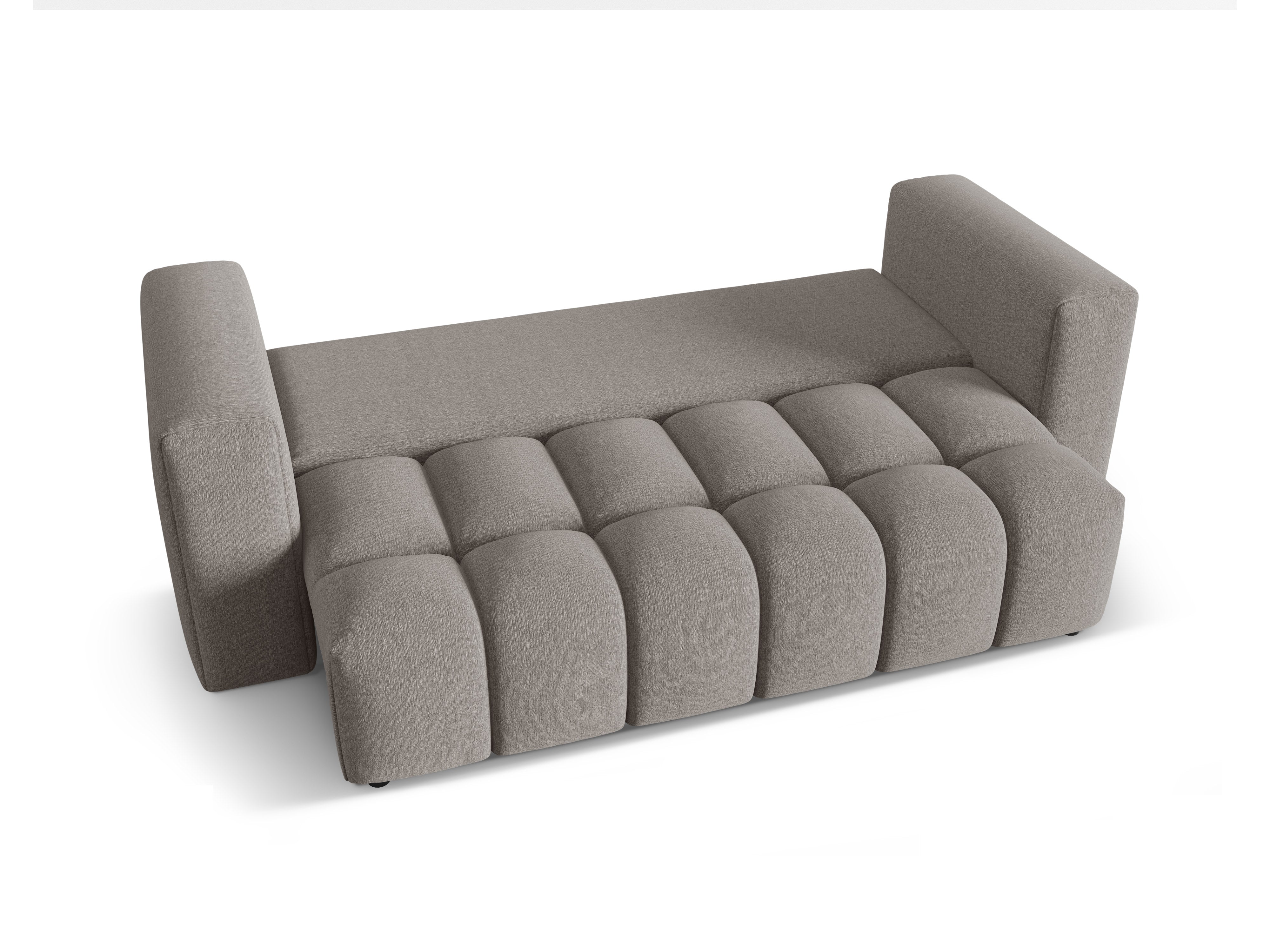 Sofa pre 3 osoby s funkciou spania VERONA teplá šedá