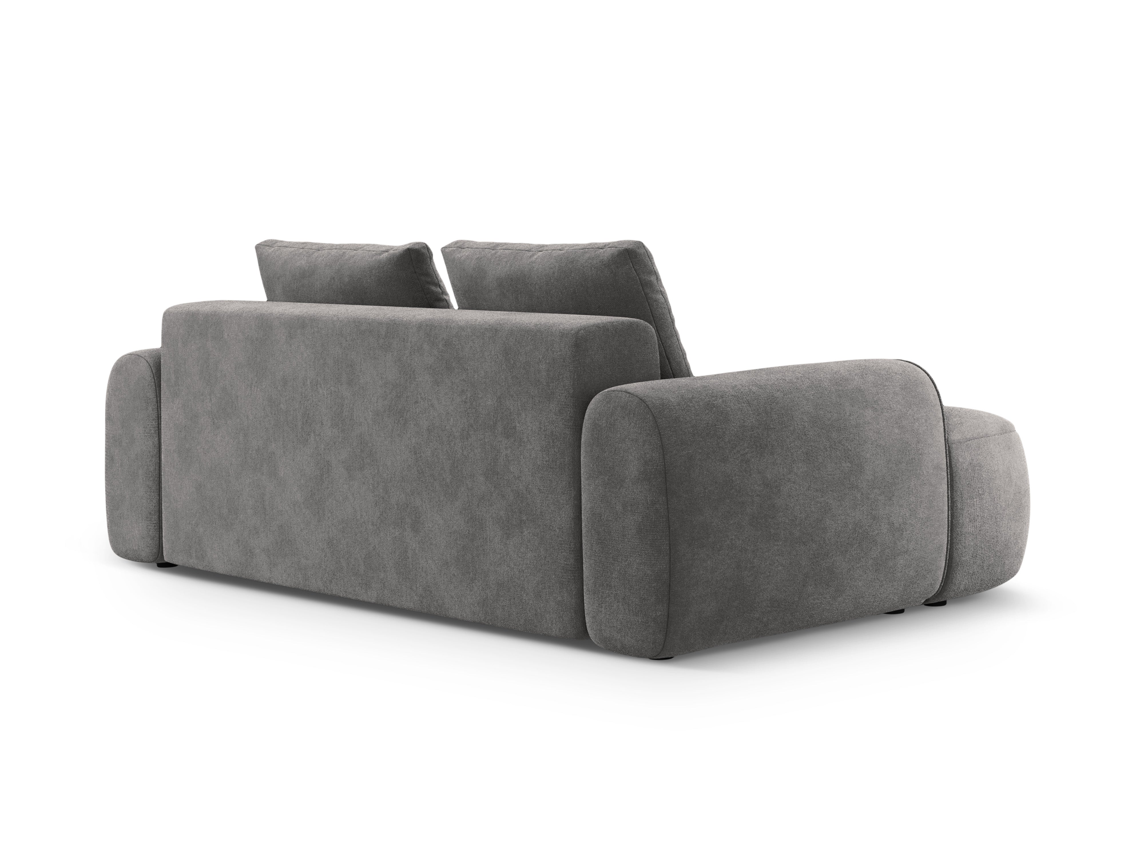 LINZ dark gray velvet 3-seater sofa