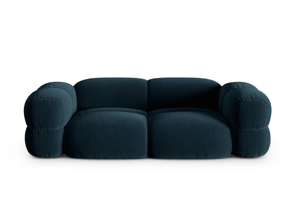 3-seater velvet sofa LORETTO petrol