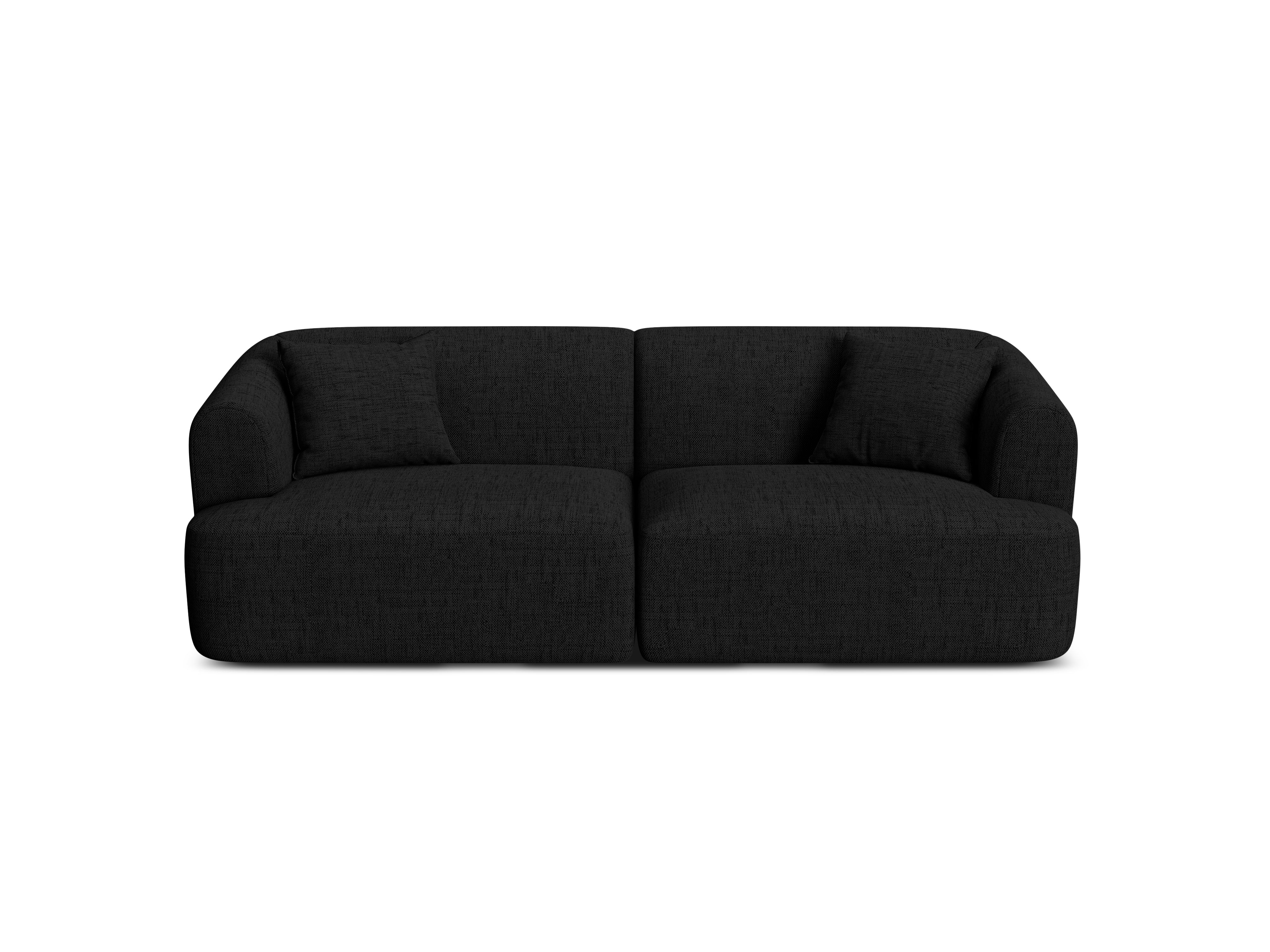 3-seater Sofa CAMPI black chenille