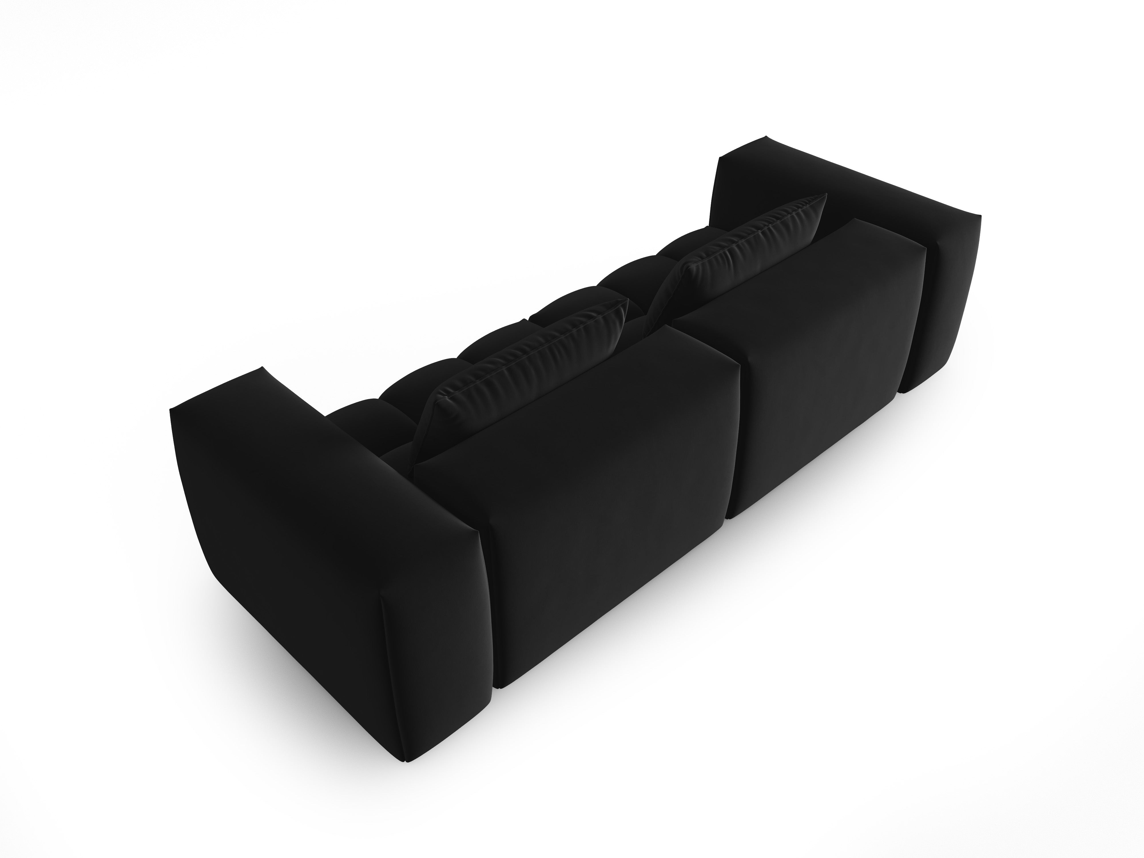 Sofa aksamitna 3-osobowa VERONA czarny