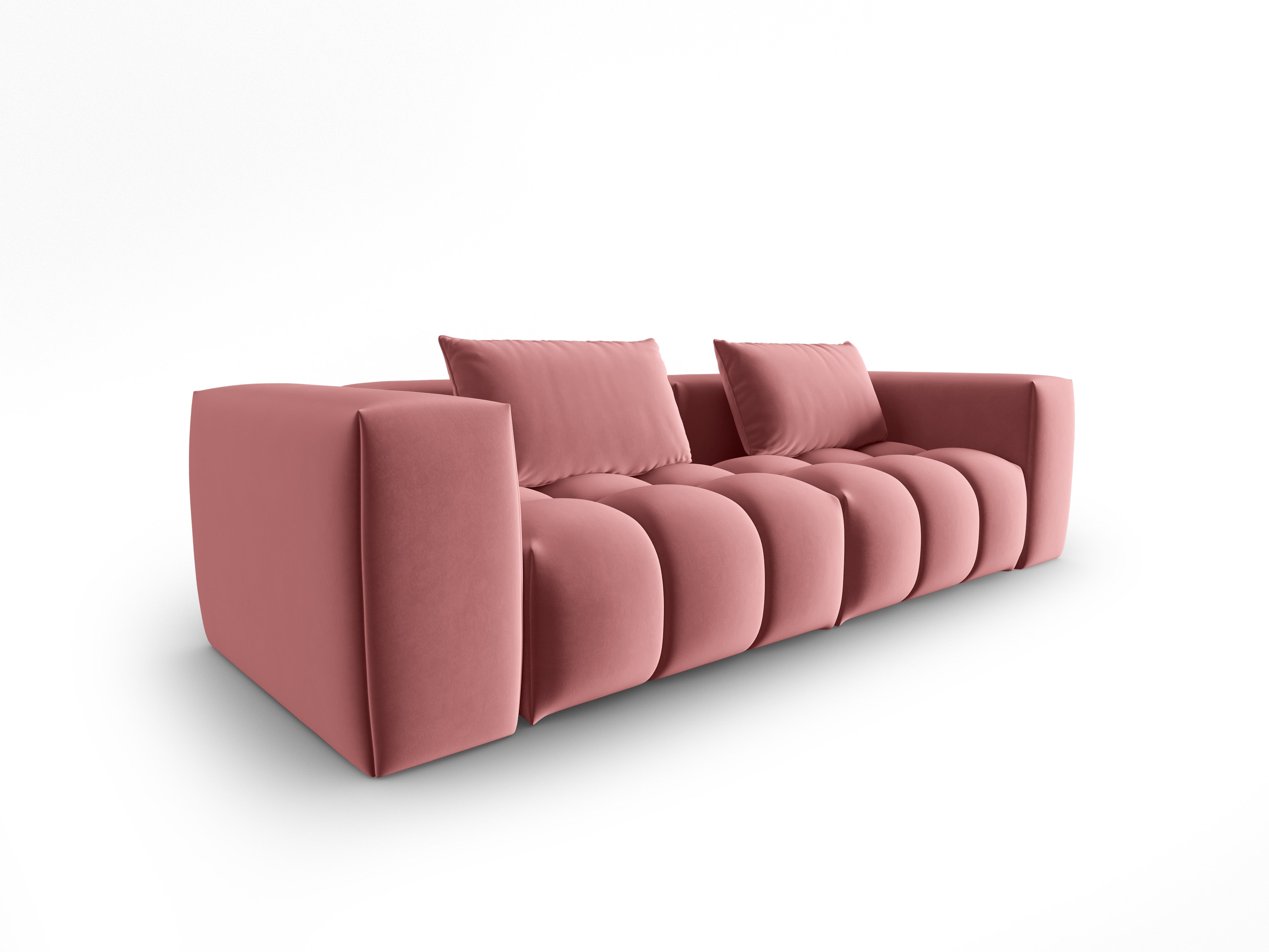 Sofa zamatová 3-miestna VERONA ružový plameniak