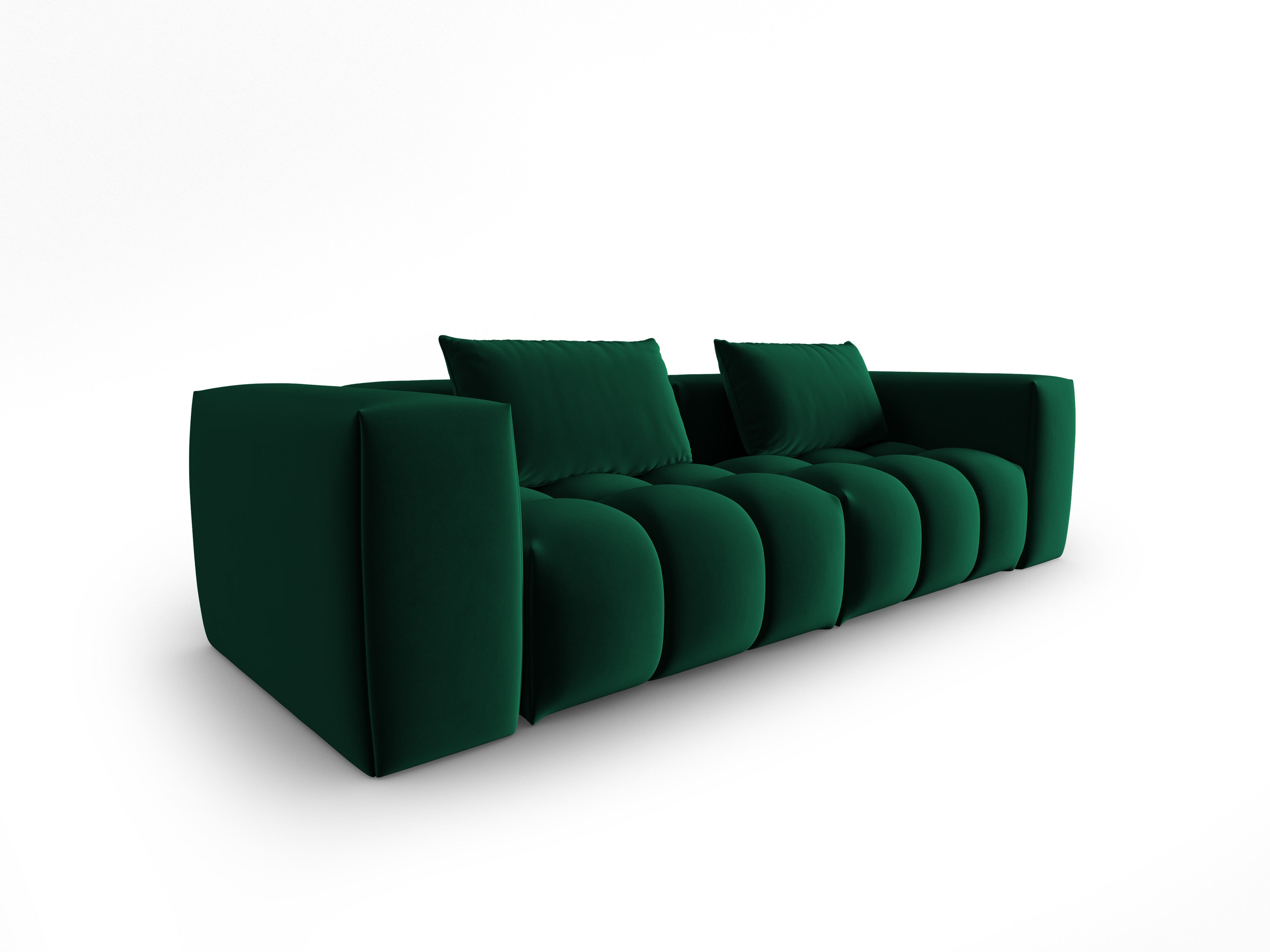 Sofa zamatová 3-miestna VERONA fľašková zelená
