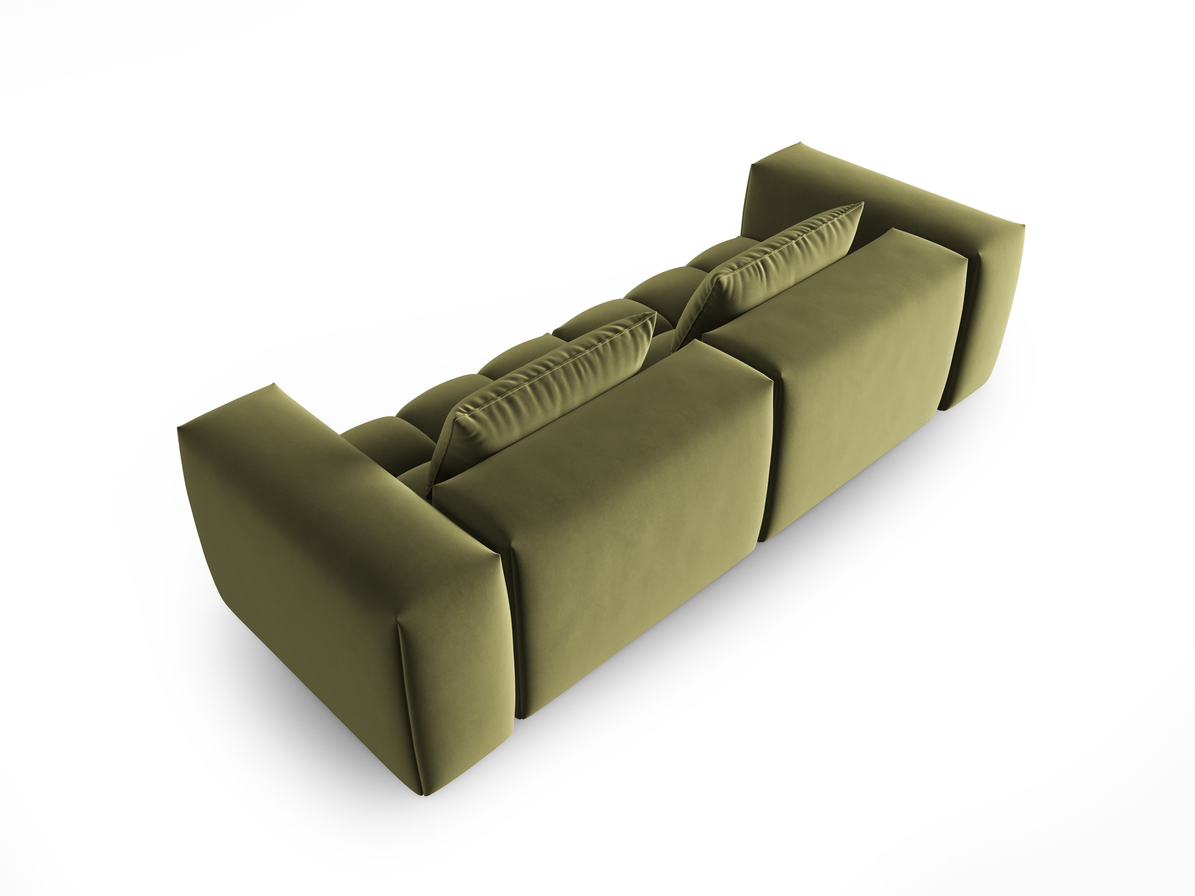 Sofa zamatová 3-miestna VERONA svetlozelená