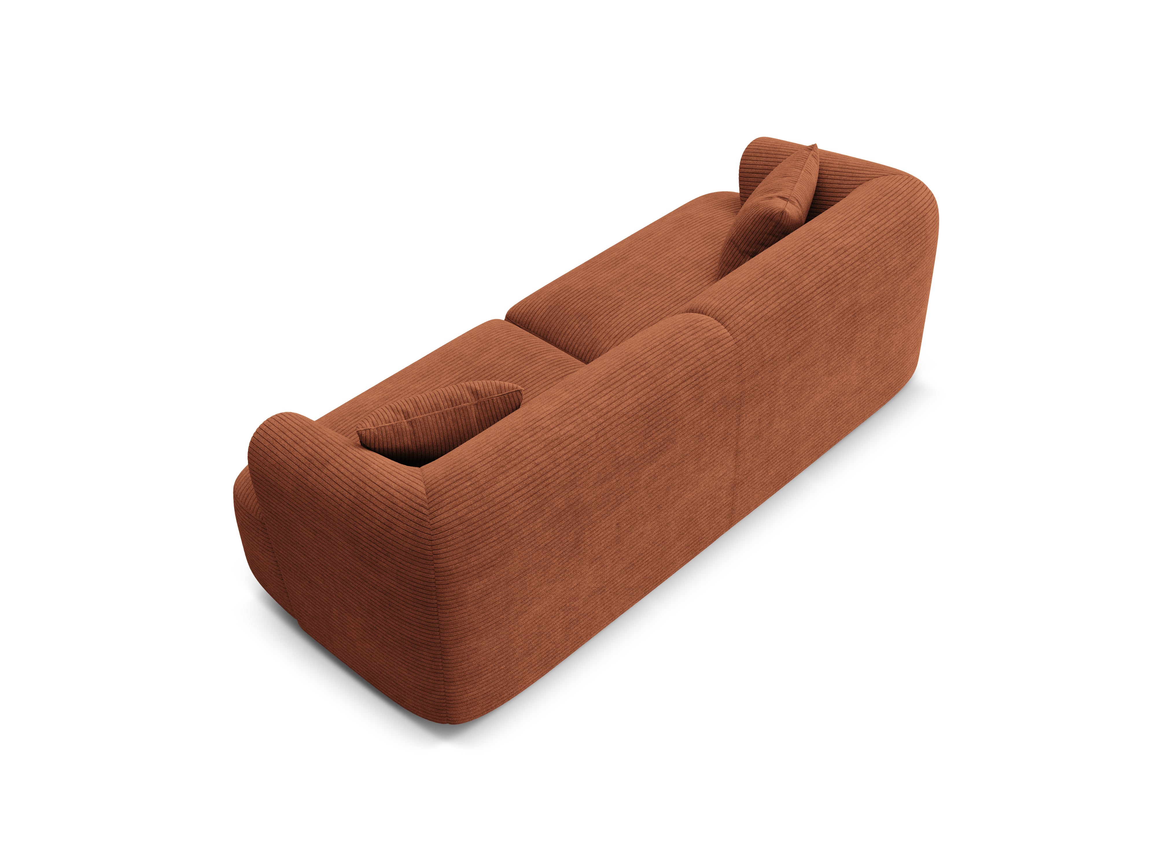 3-seater Sofa CAMPI brick corduroy
