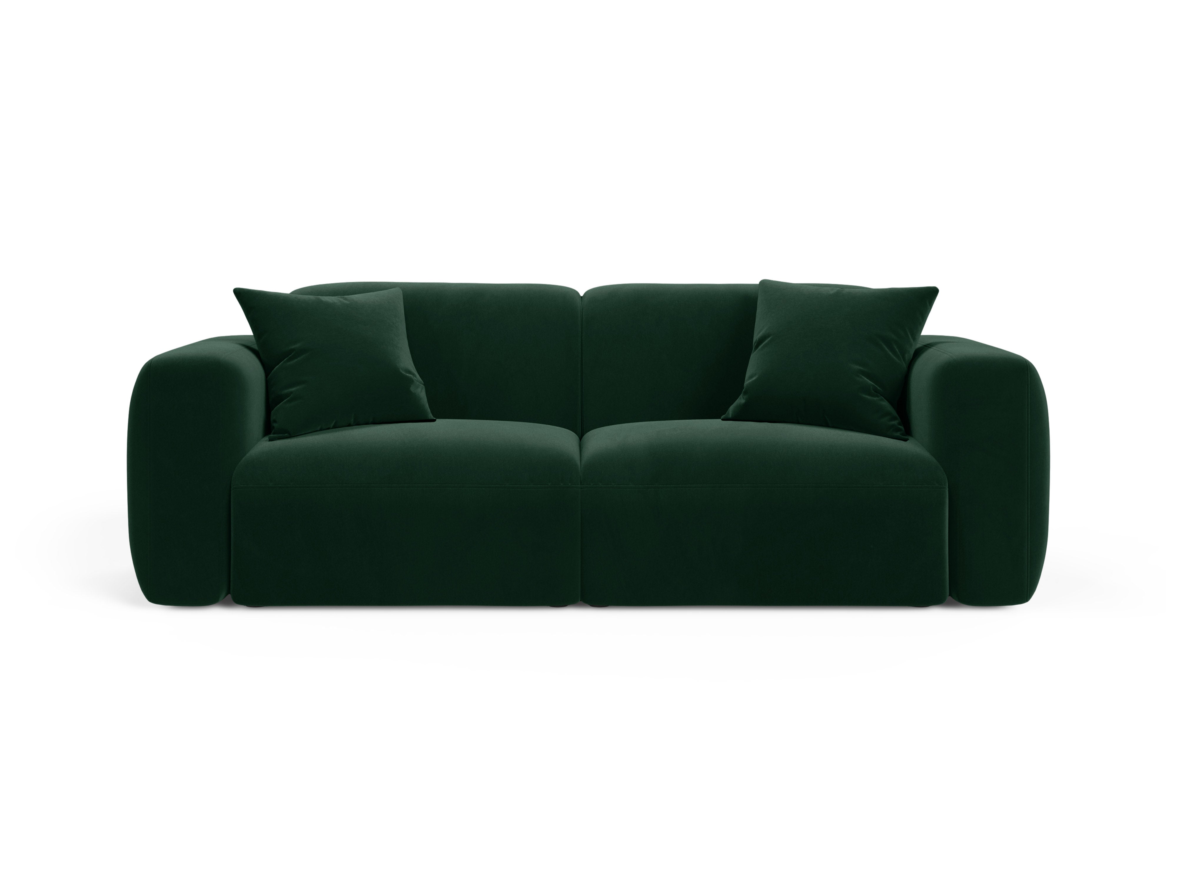 STRINO 3-seater velvet sofa bottle green