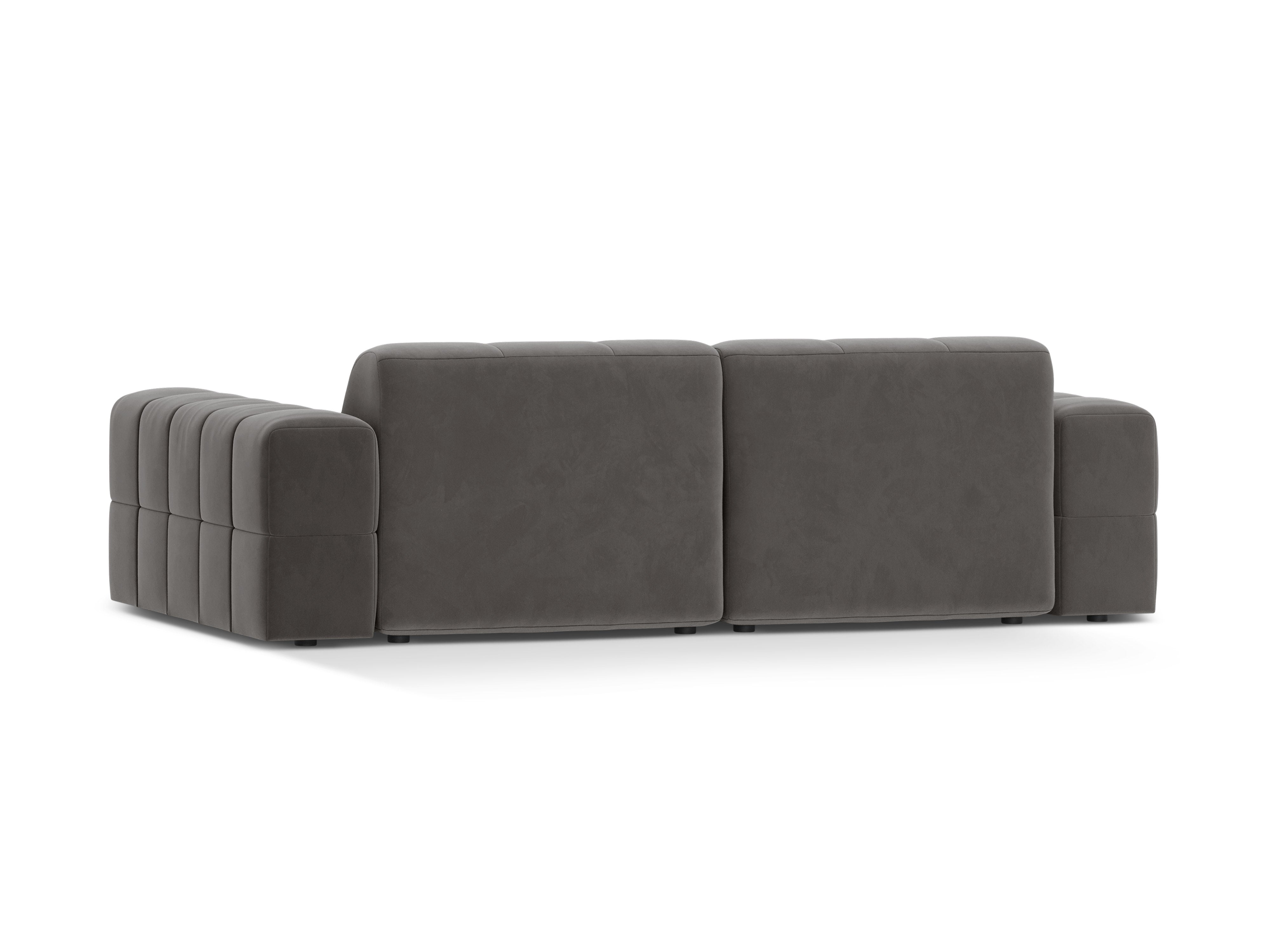 Sofa z jemného velúru 3-miestna CHICAGO šedá