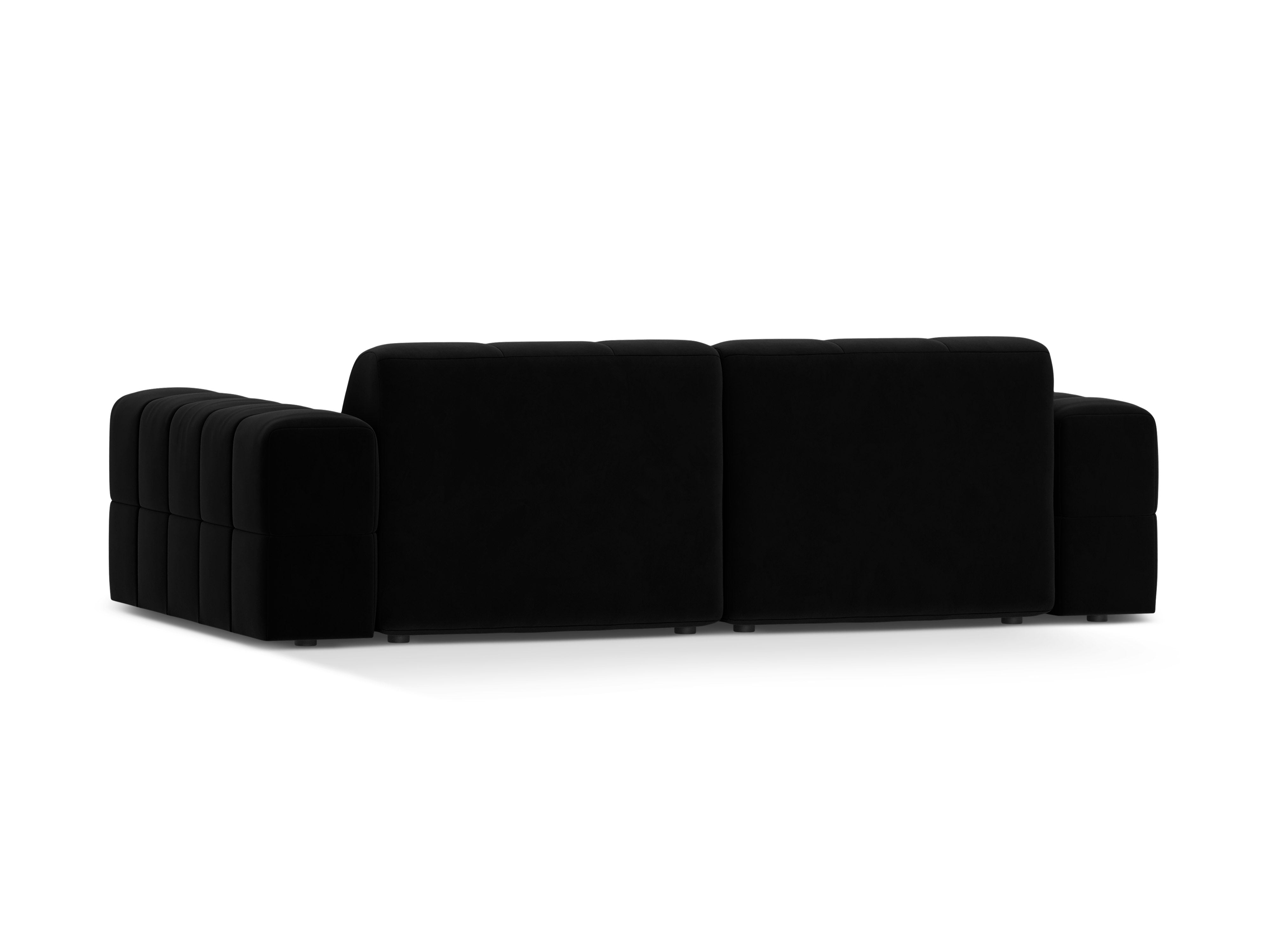 Sofa z jemného velúru 3-miestna CHICAGO čierna