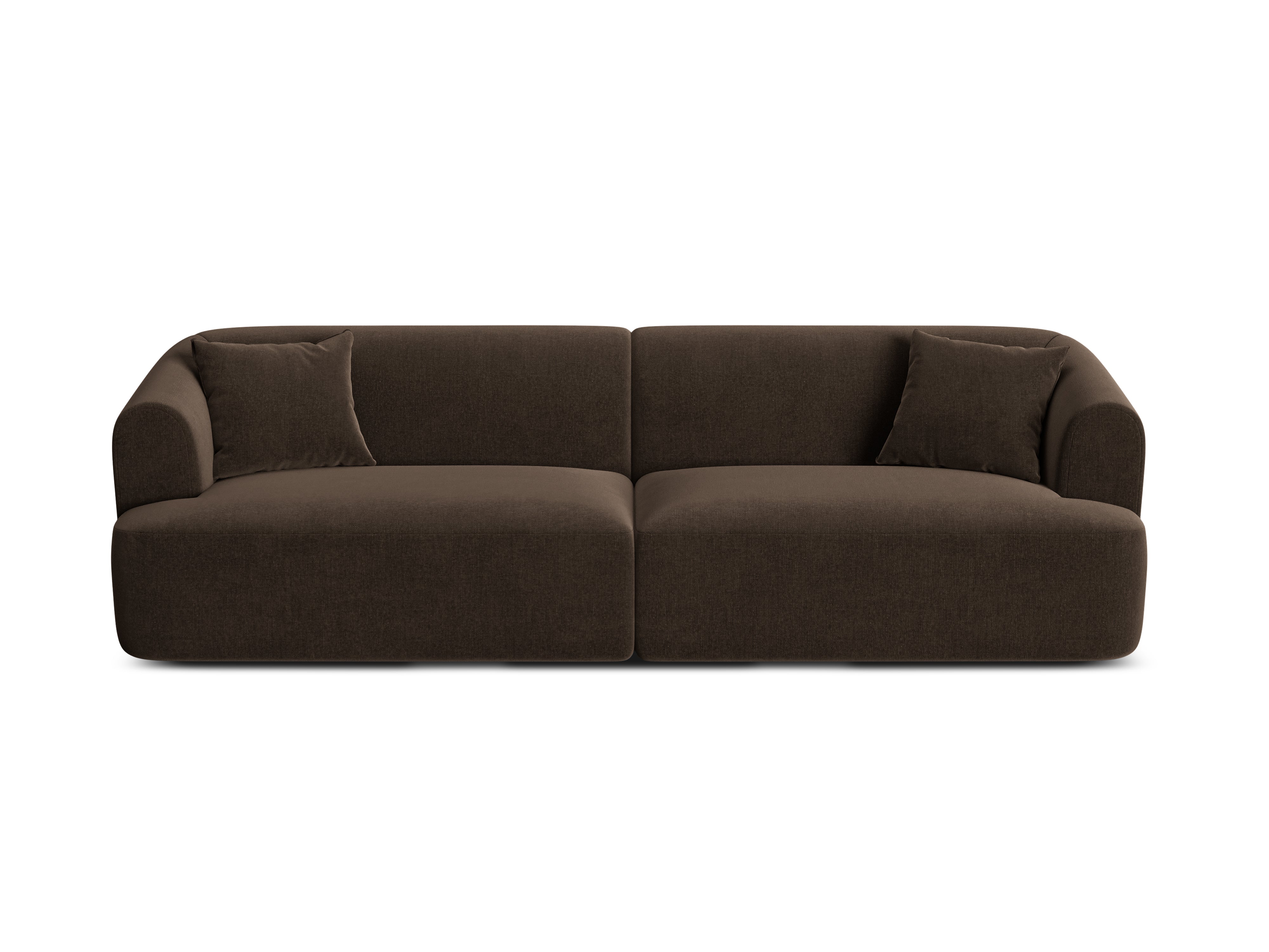 Chocolate 4-Seater Velvet Sofa CAMPI