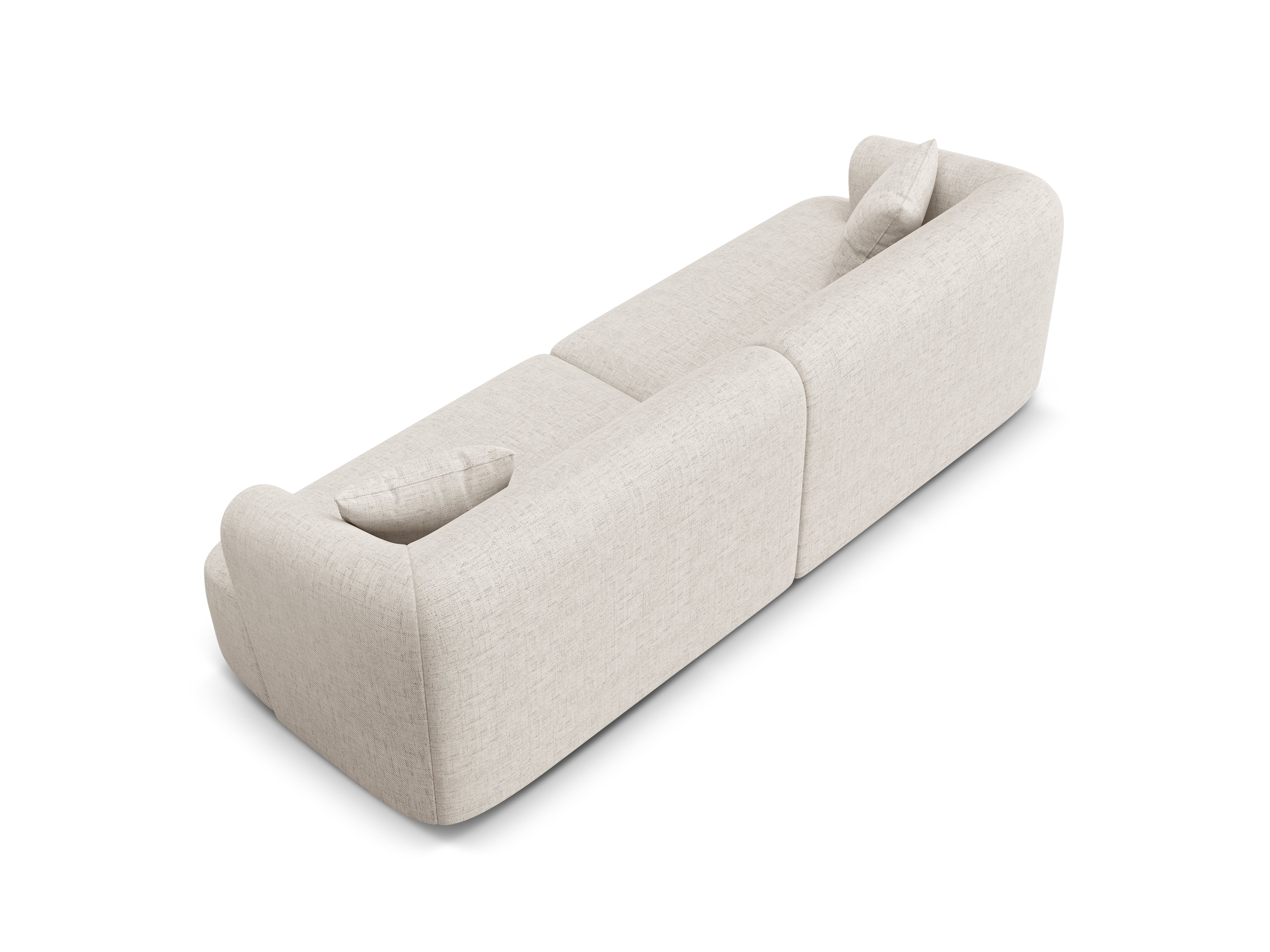4-seater CAMPI cream chenille sofa